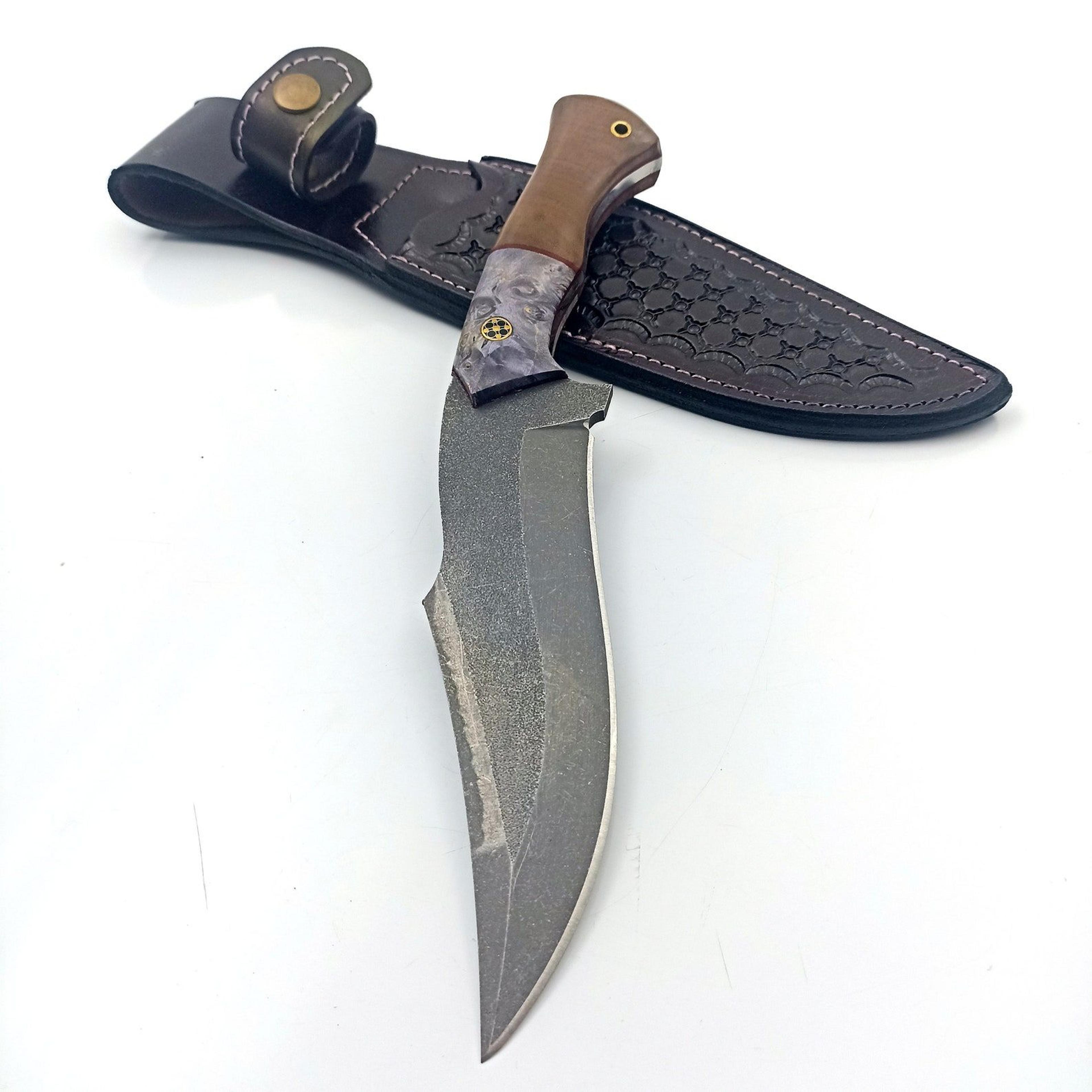 exquisite vintage engraved n690 stainless steel hunting knife | boy friend gift | husband gift
