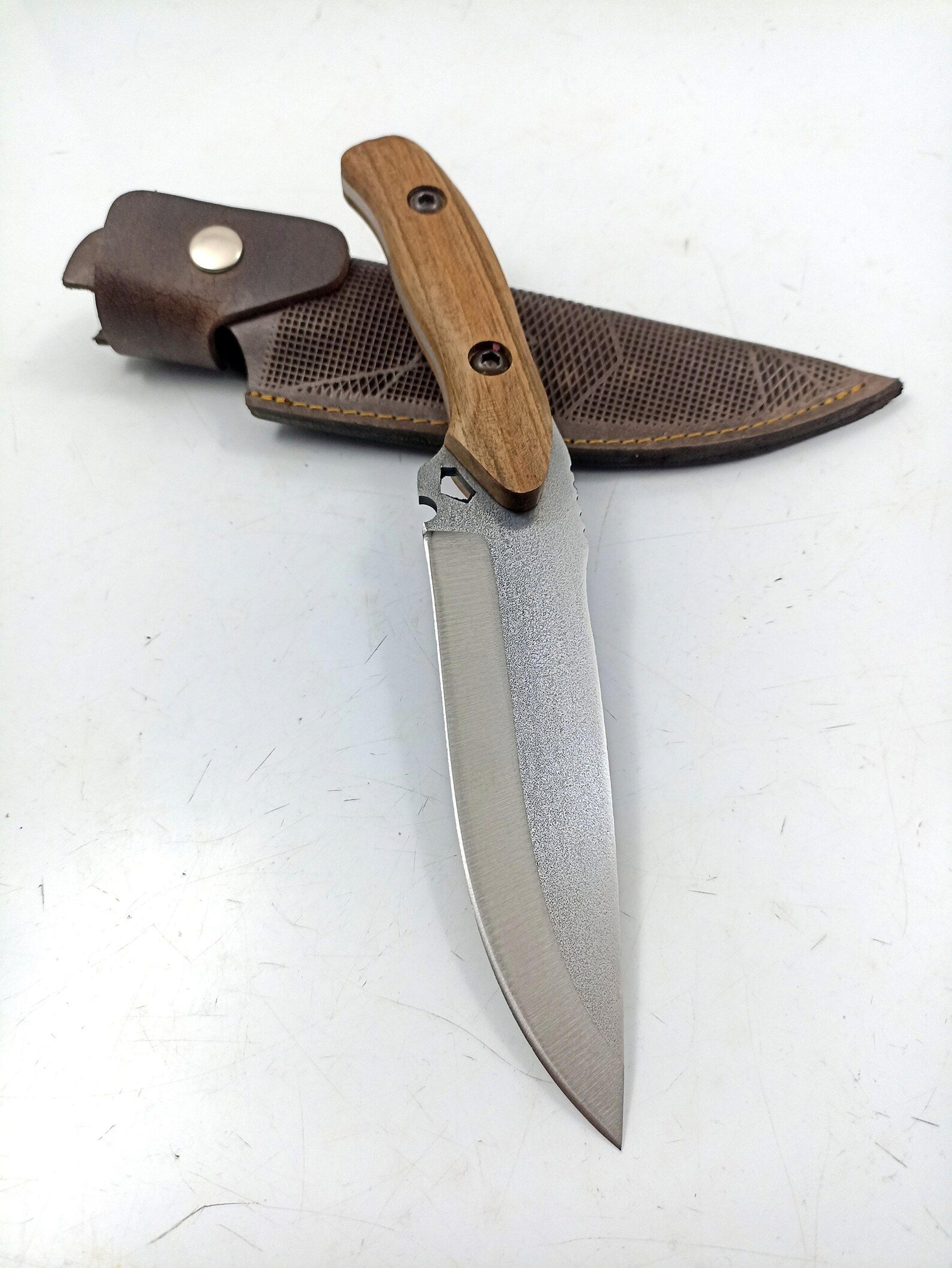 engraved stainless steel folding pocket knife groomsman gift with leather cover - high-quality 4116 stainless steel fold