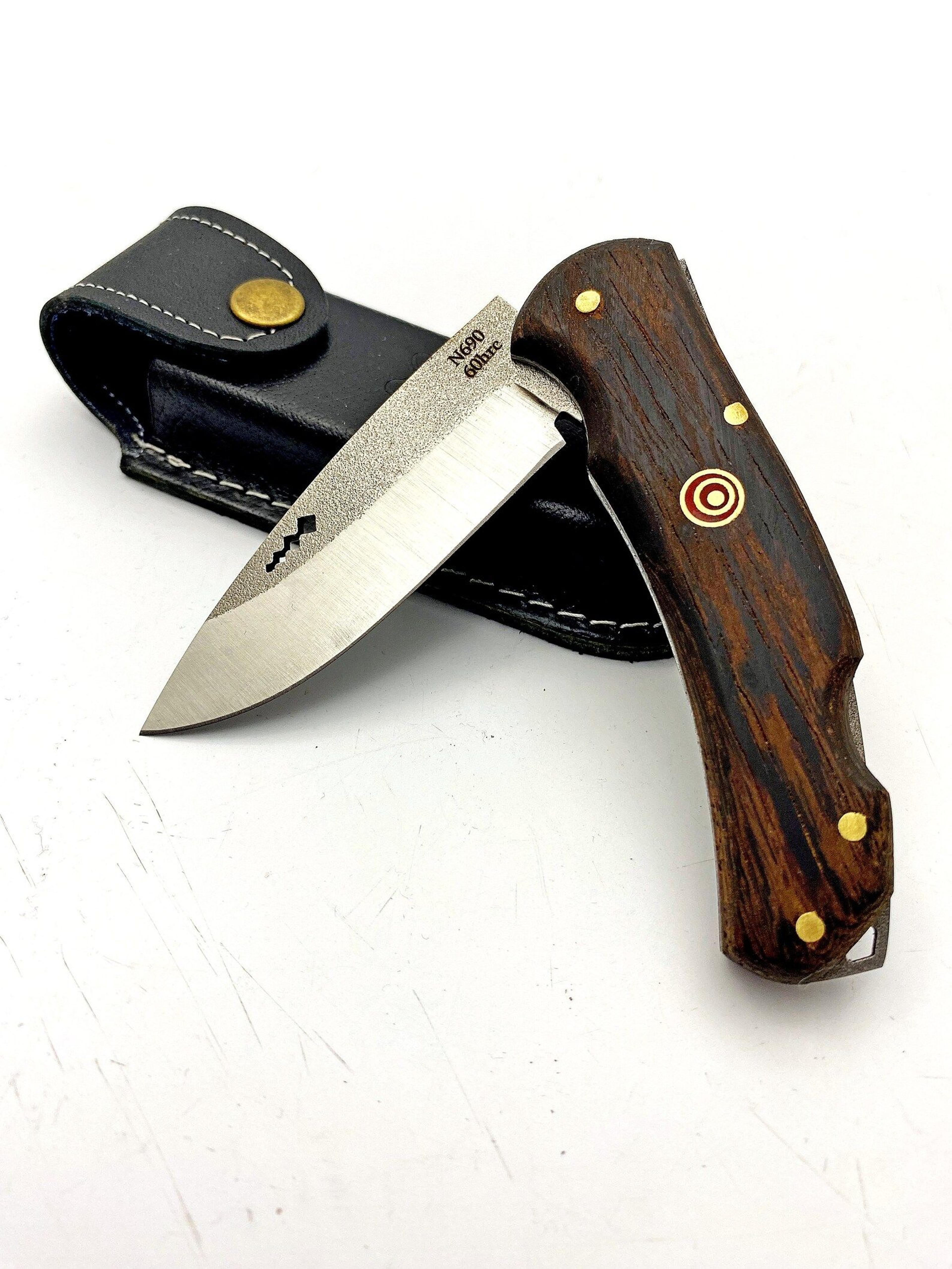 personalized n690 steel folding knife - custom tactical groomsmen gift for men - unique outdoor sports gift for hunting,