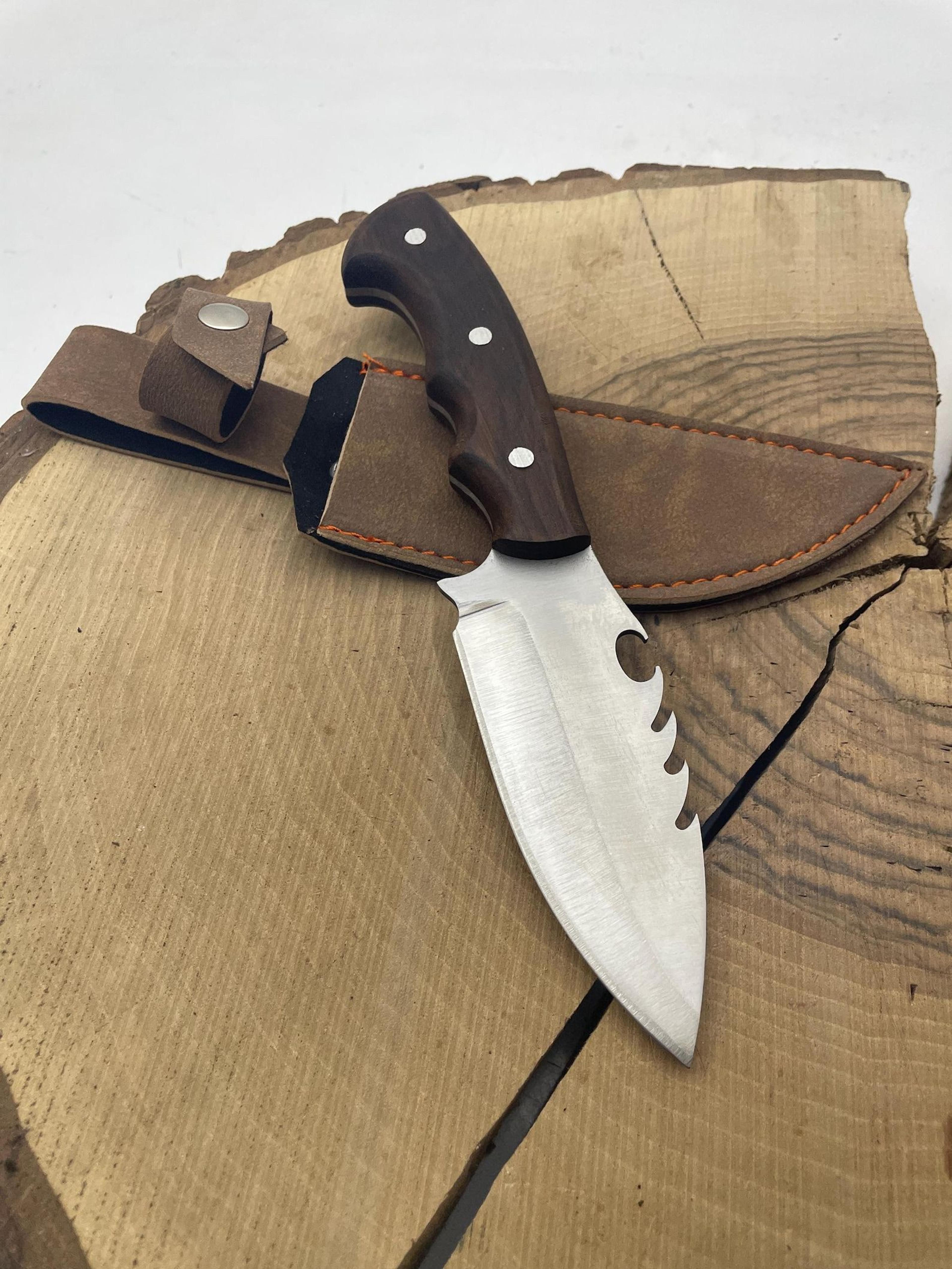 handmade bushcraft knife with high-quality 4116 steel blade and compact werzalite handle - perfect for camping hunting