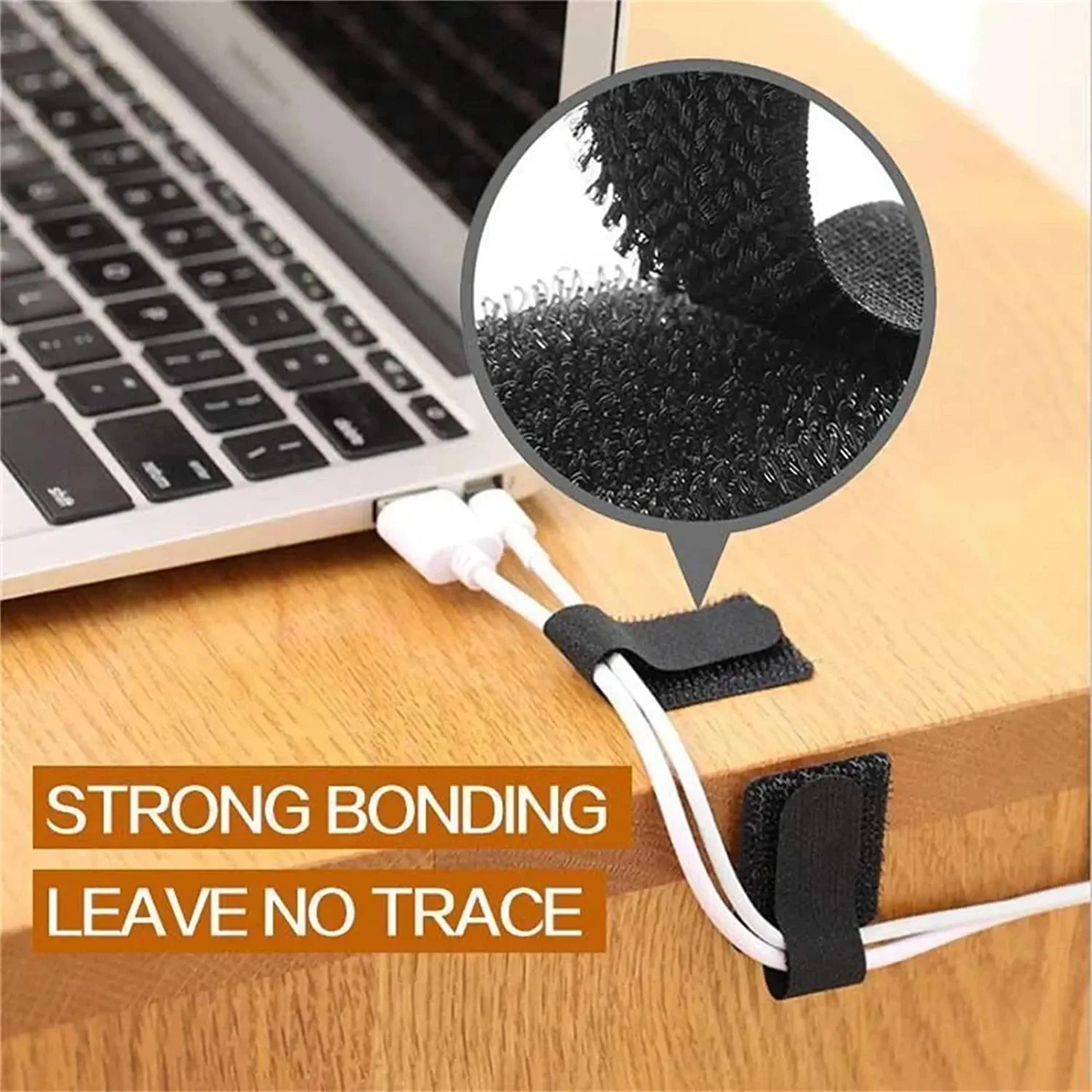 adjustable reusable cable ties self adhesive cord organizer fastening wire holder desk management