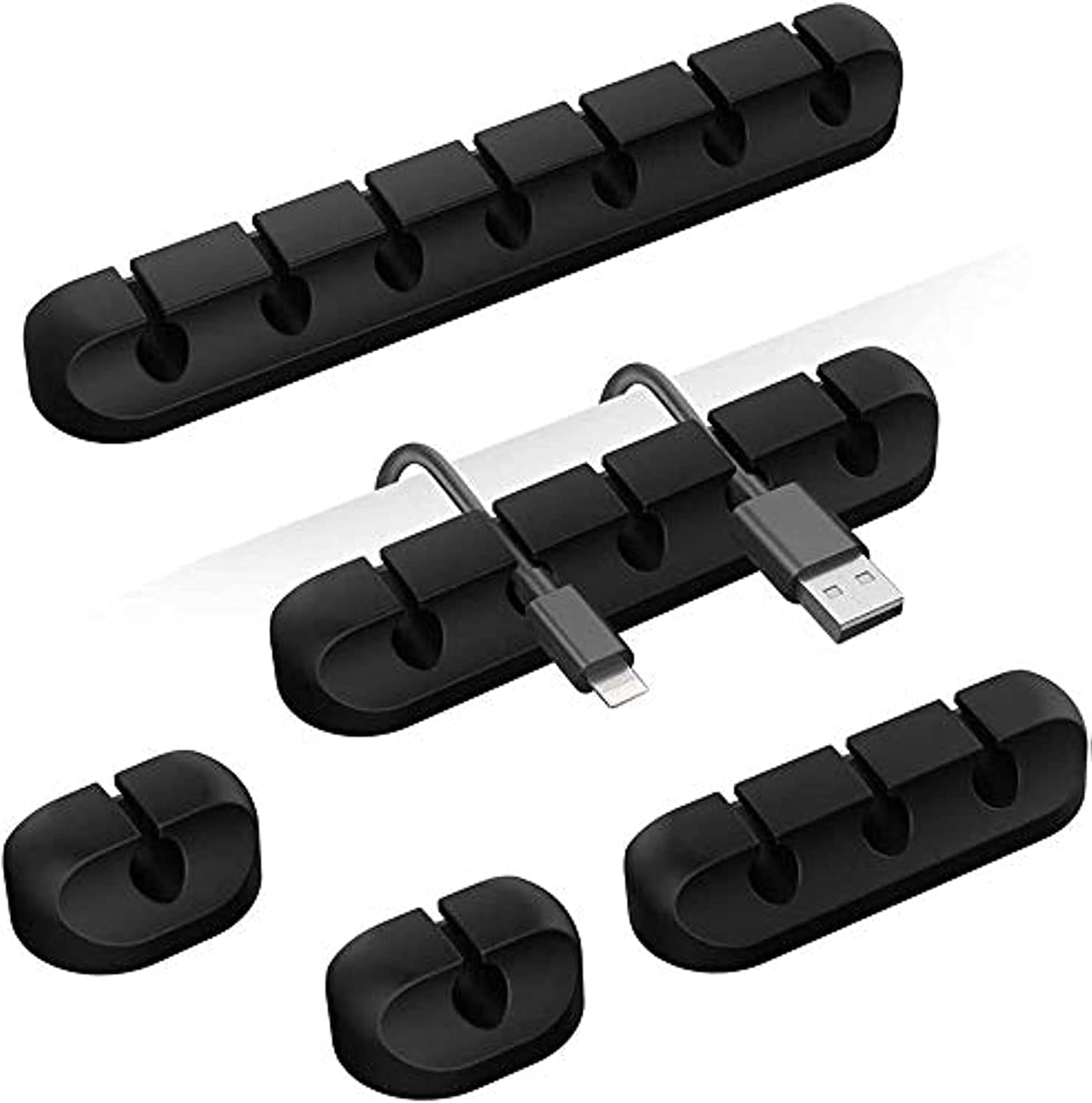 silicone cable organizer clips self adhesive usb cable winder, mouse, keyboard, headset cord management