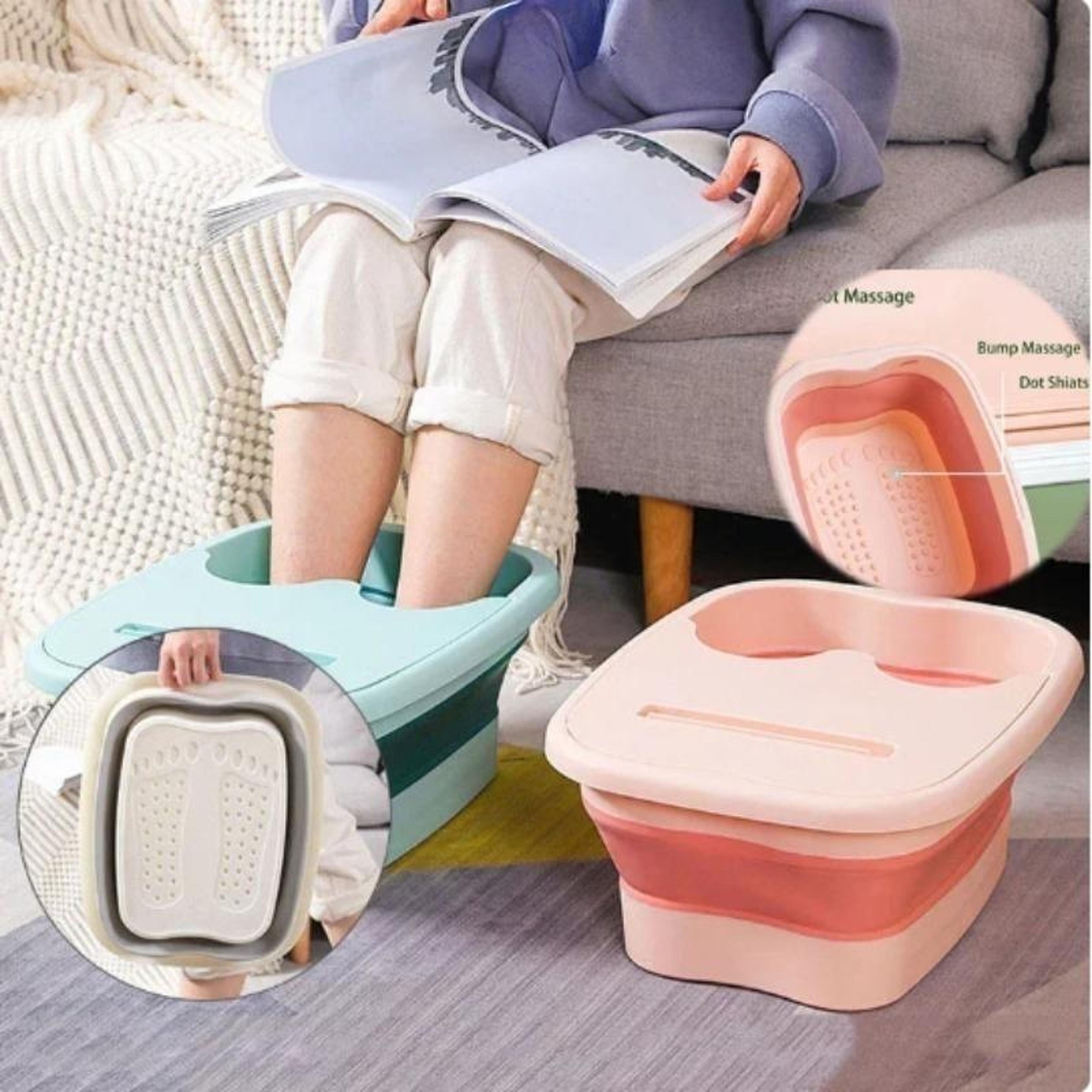 foldable footbath massage bucket, household spa foot bath bucket, folding pedicure soaking basin bathtub