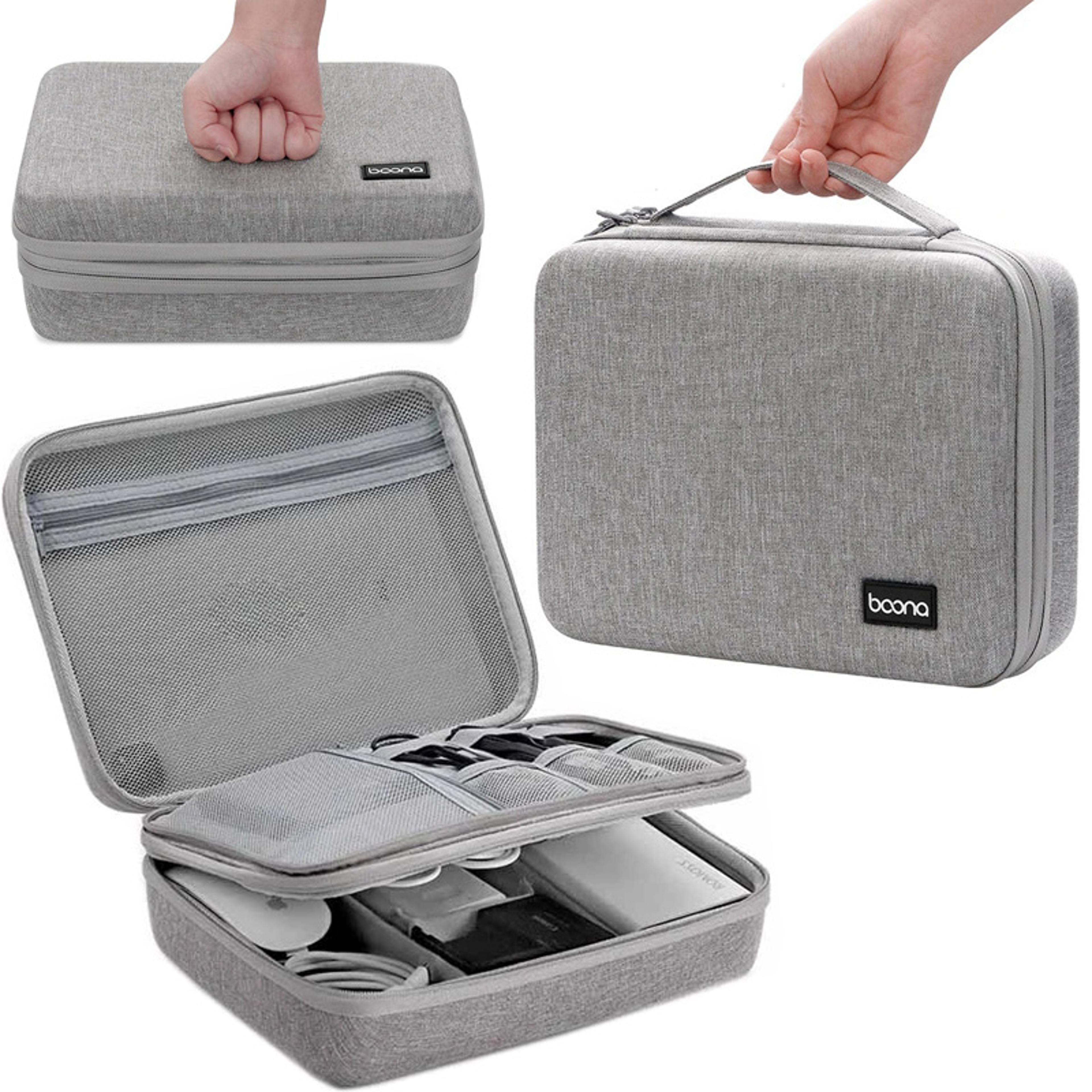 travel hard case digital storage bag, large capacity charger cable power bank organizer
