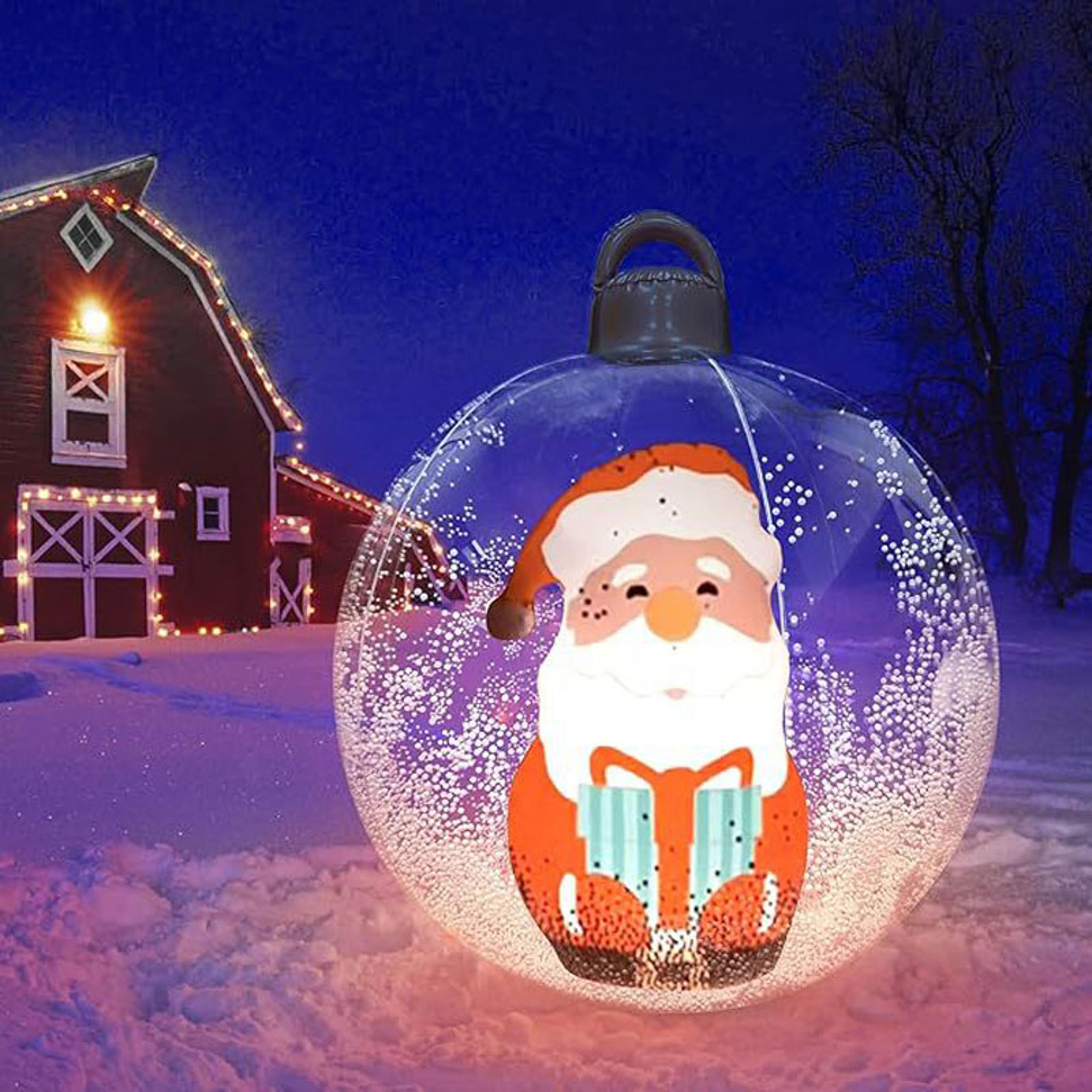 giant transparent inflatable christmas ball pvc christmas ornaments for holiday decor