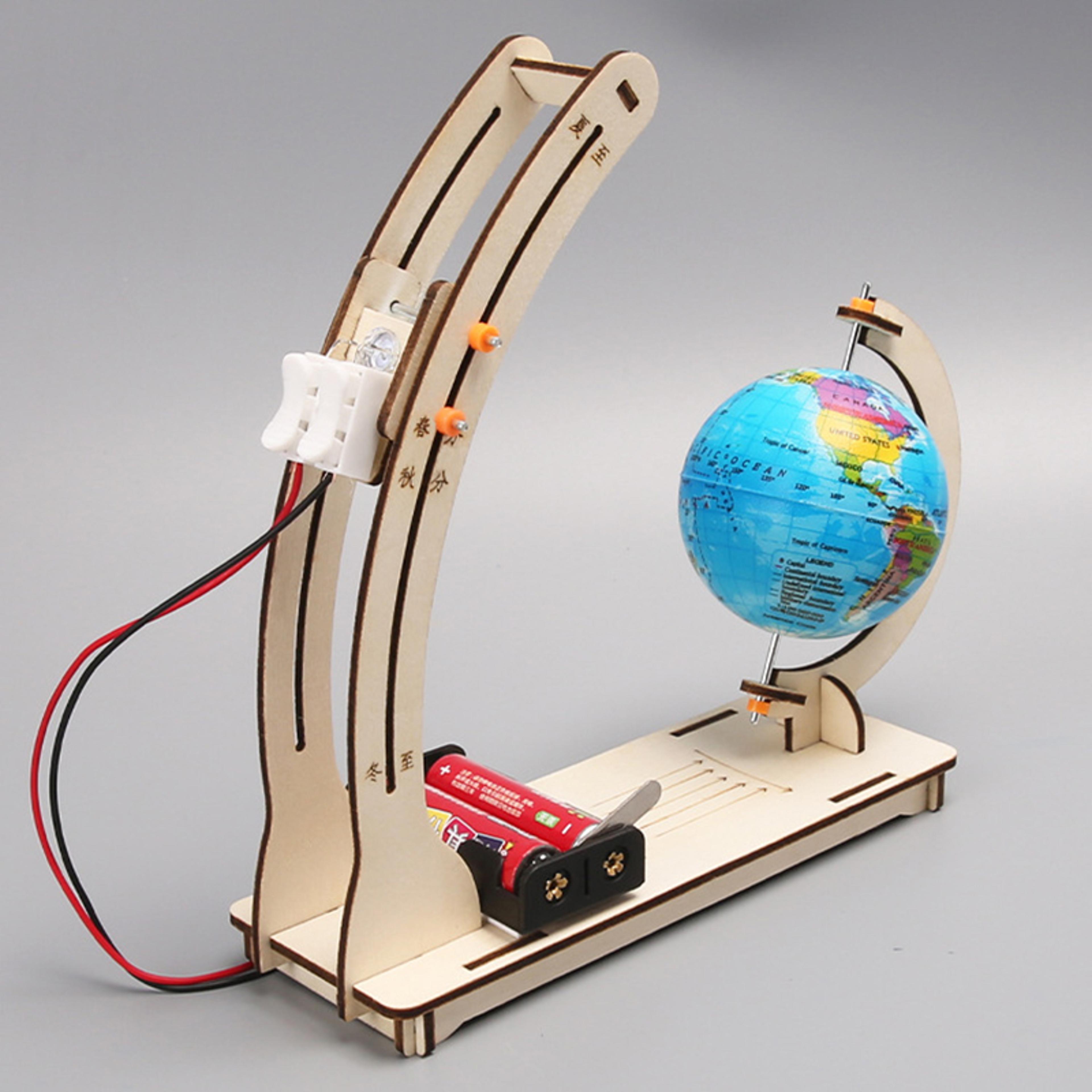 diy earth day night alternation simulation science toys for kids learning