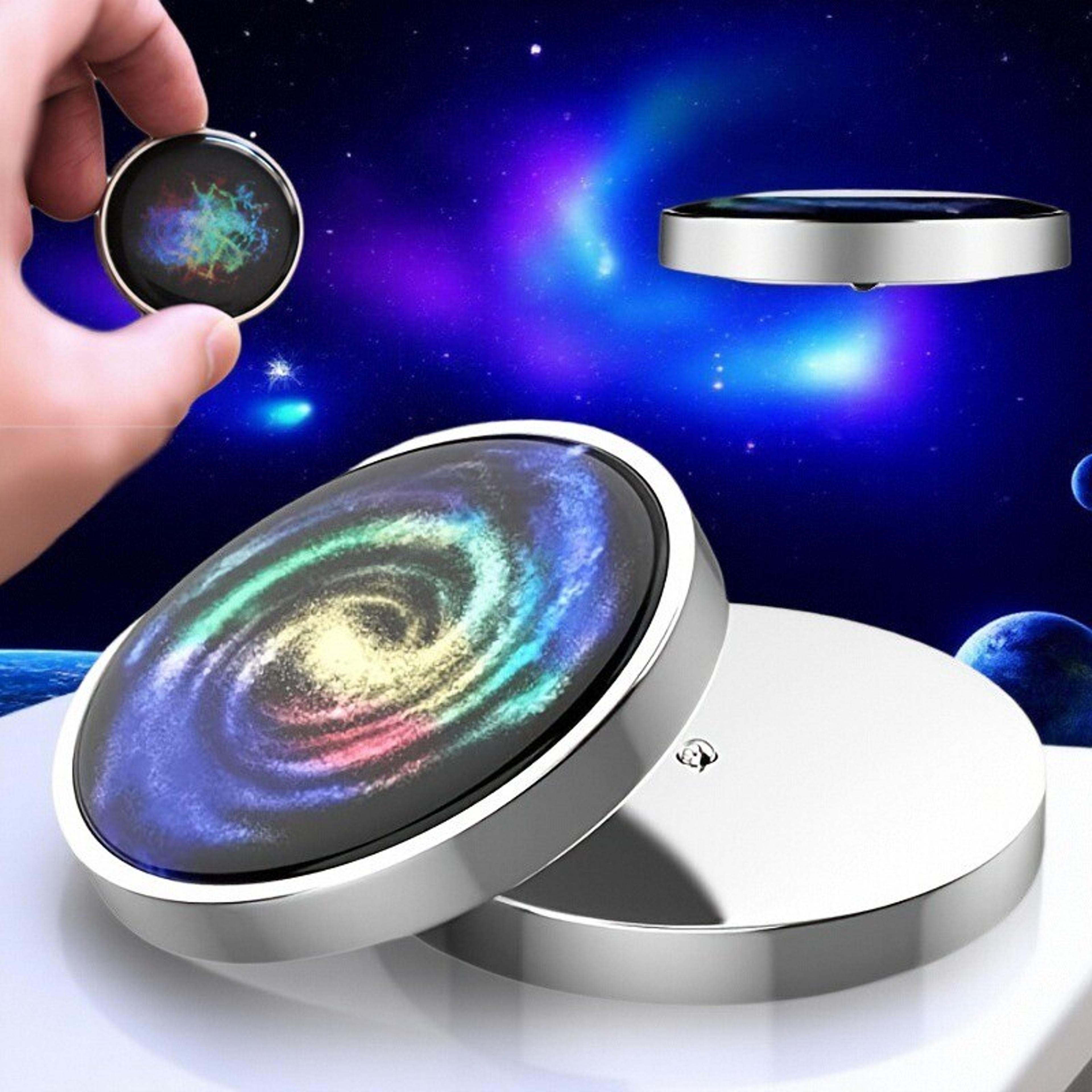 stainless steel galaxy star decompression gyroscope toy stress resistant fingertip rotating gyroscope table for kids