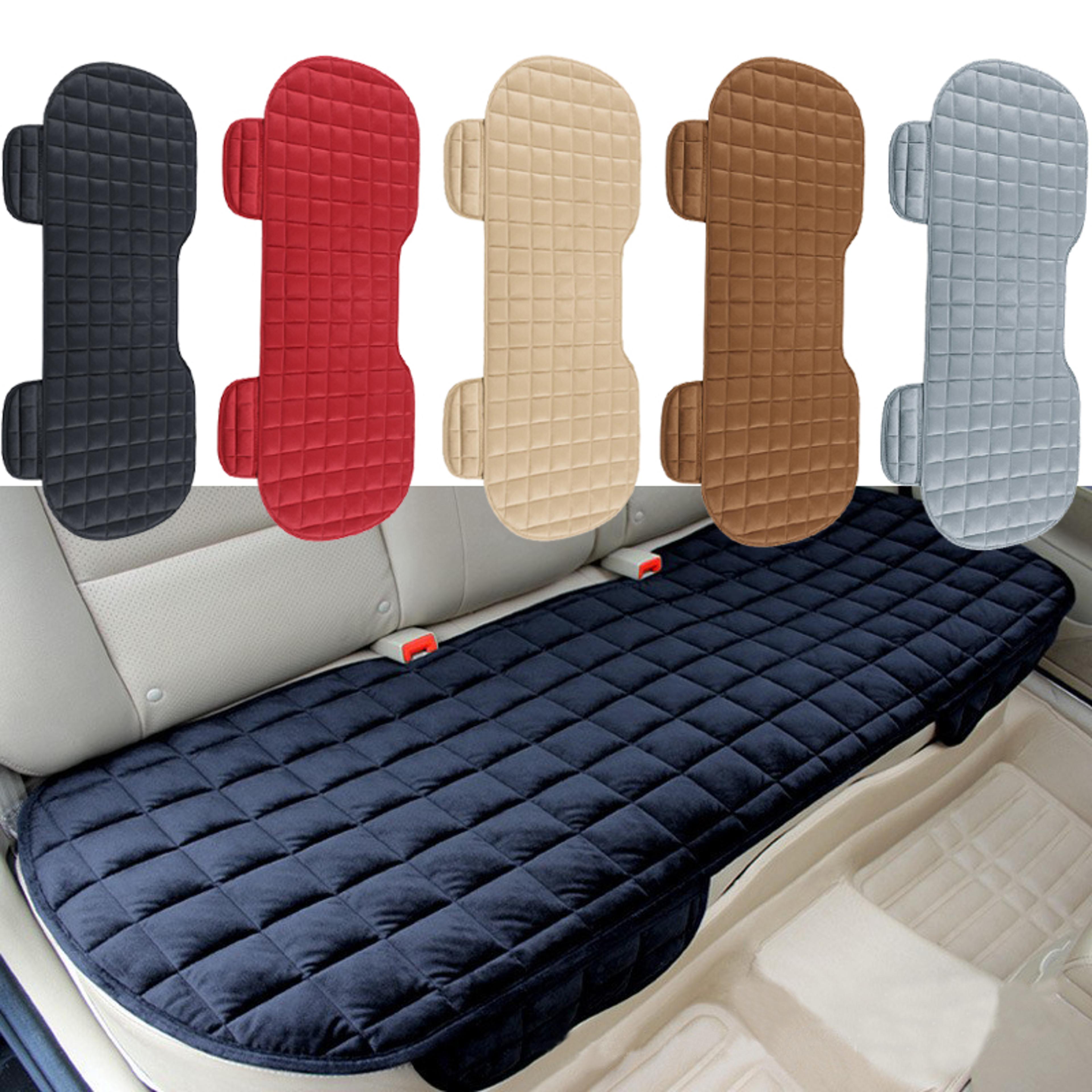 flocking cloth car seat cover front rear non slide winter auto protector mat pad keep warm universal fit