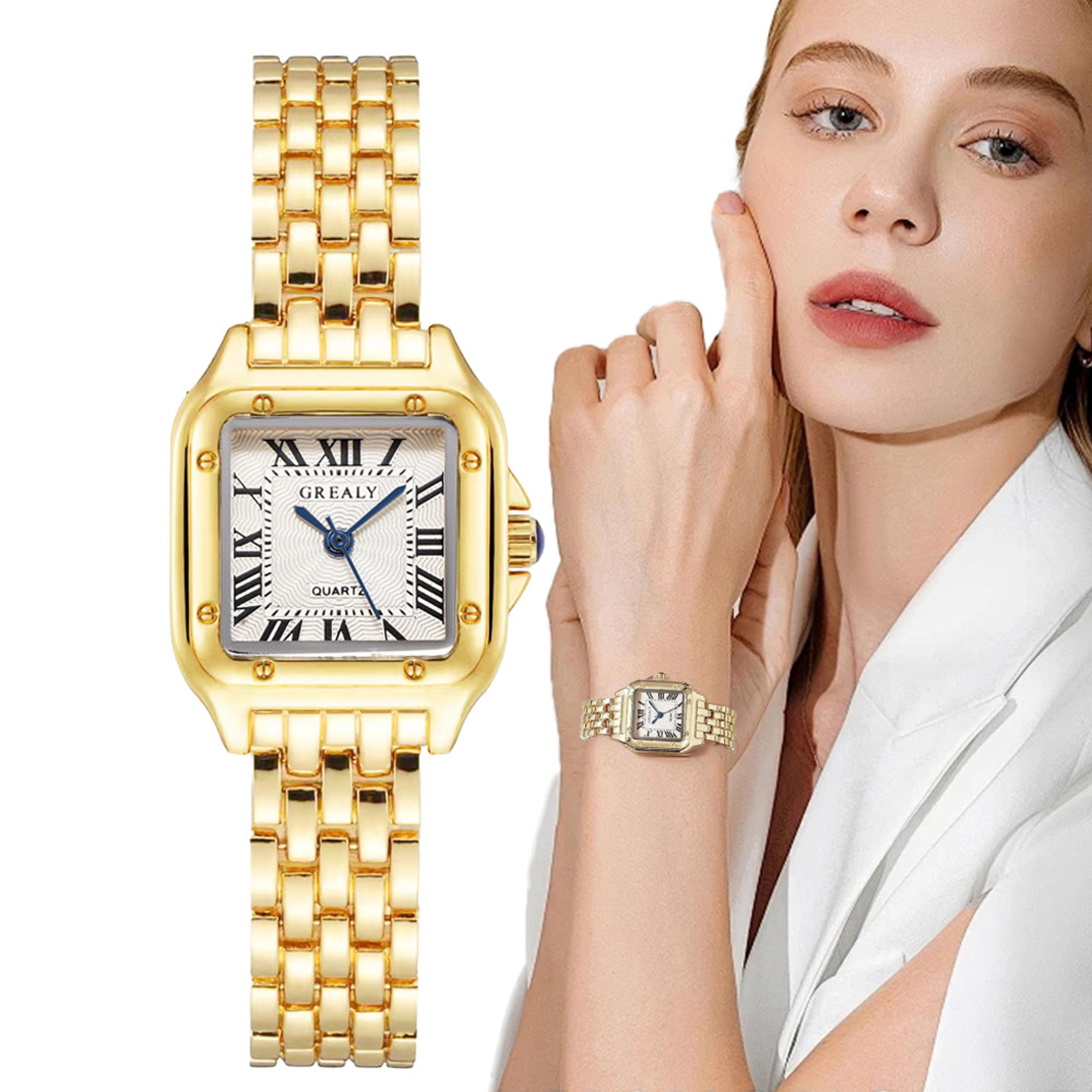 light luxury women watch gold stainless steel business quartz fashion ladies female wristwatch clock bracelet