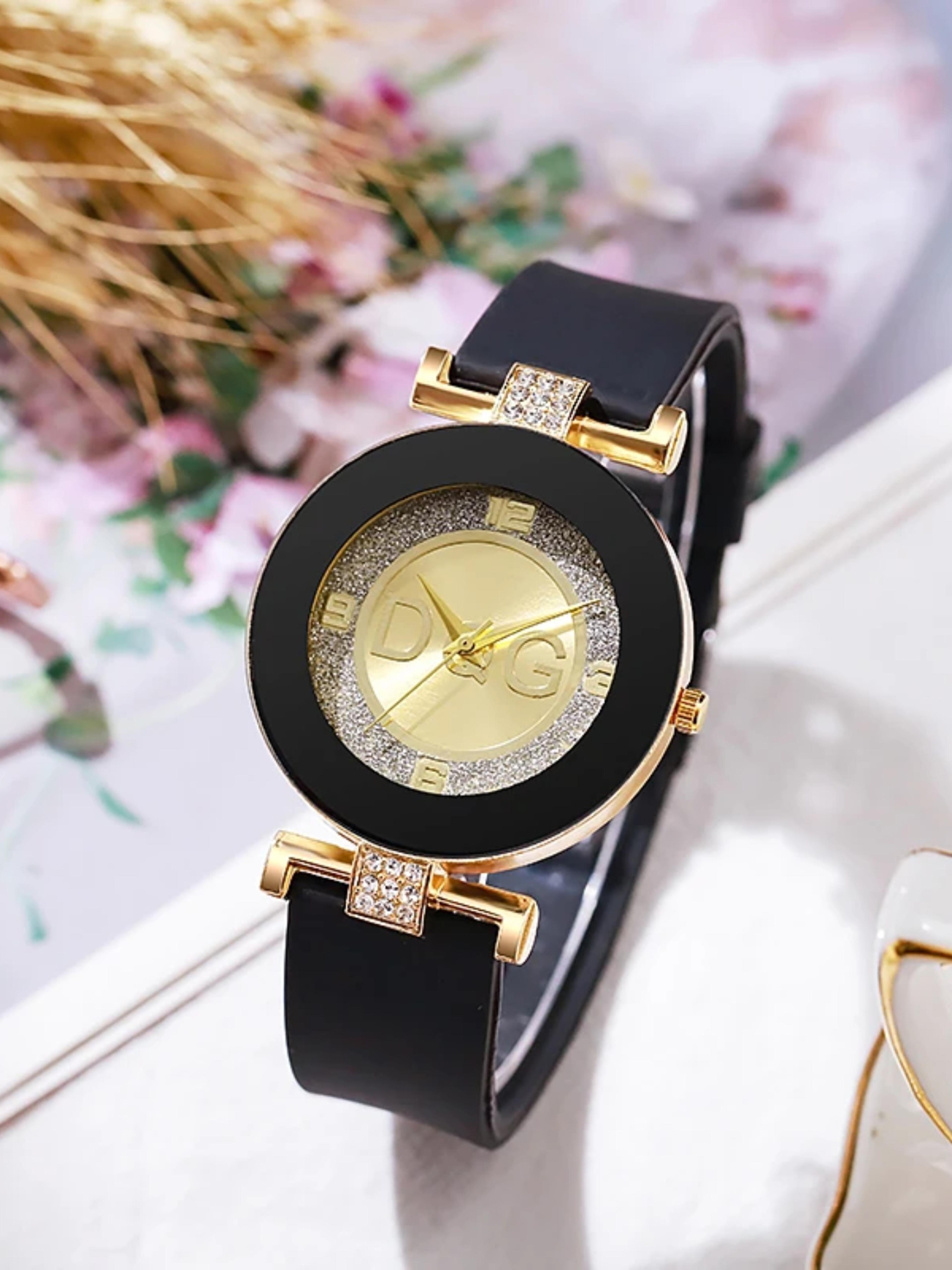 minimalist womens watch fashion diamond design quartz watch silica gel strap luxury brand stainless steel casual