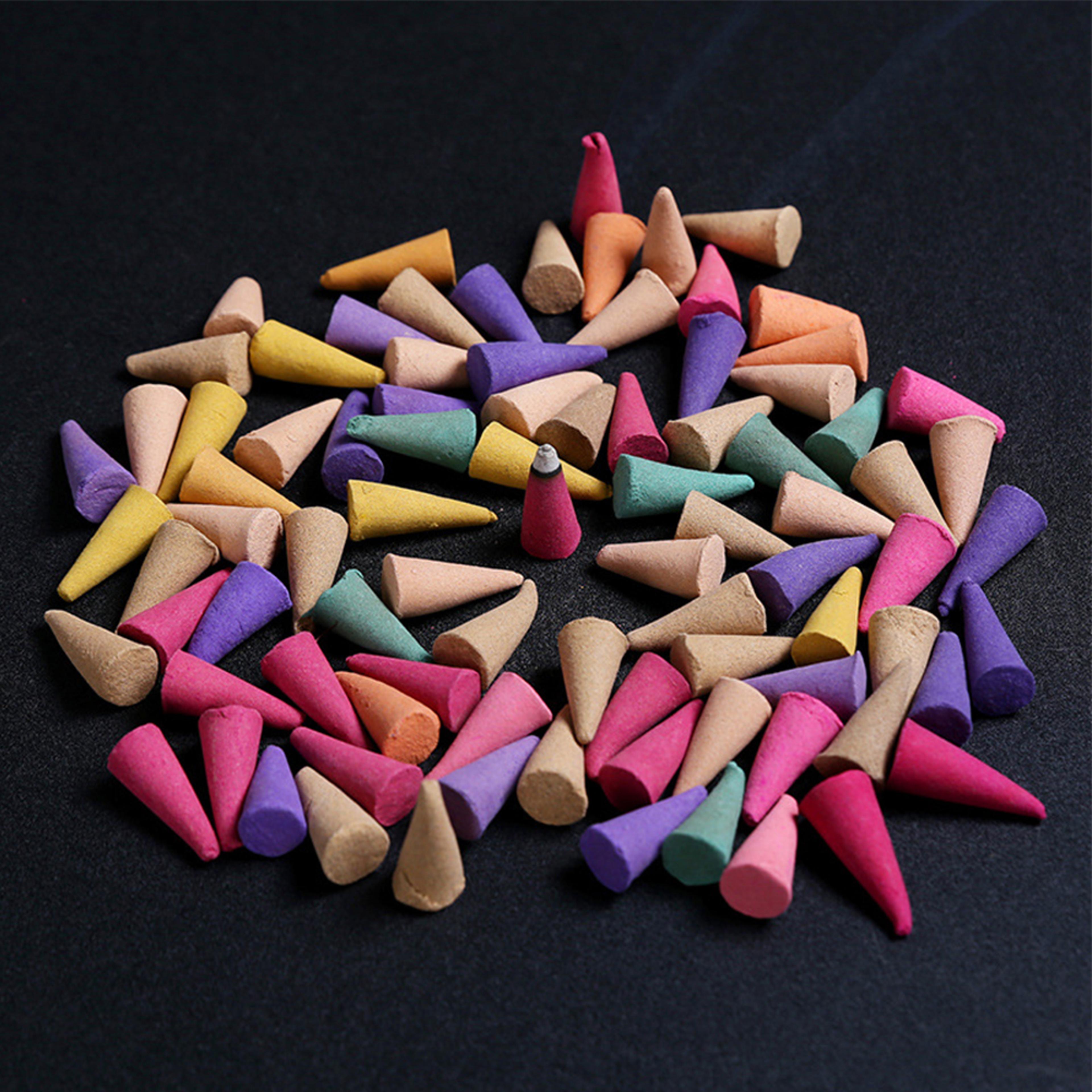natural mixed reflux tower incense cone for odor remover anxiety relief aromatherapy meditation relaxation fragrance