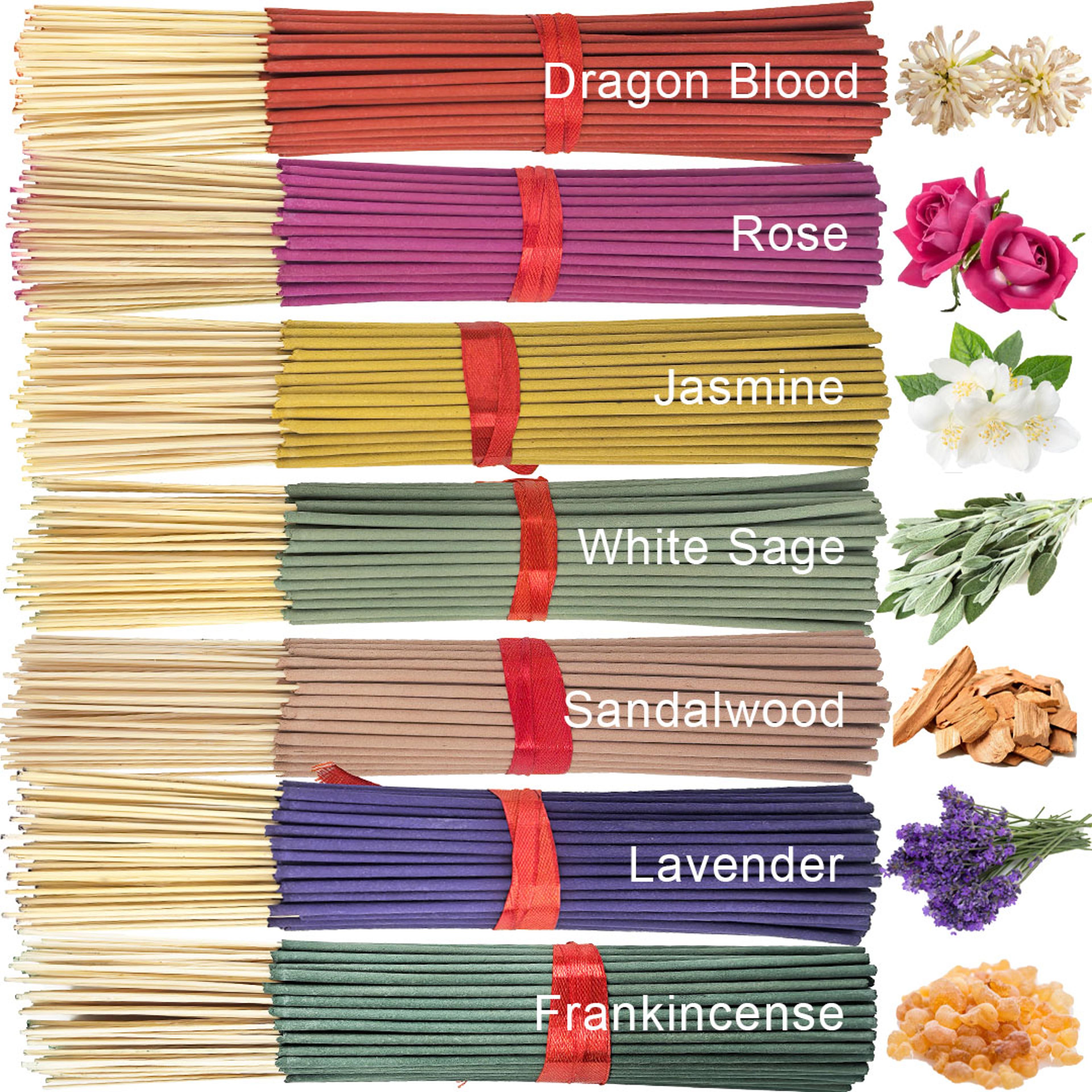 incense sticks lavender jasmine rose sandalwood white sage dragons blood scents for home yoga meditation music reading