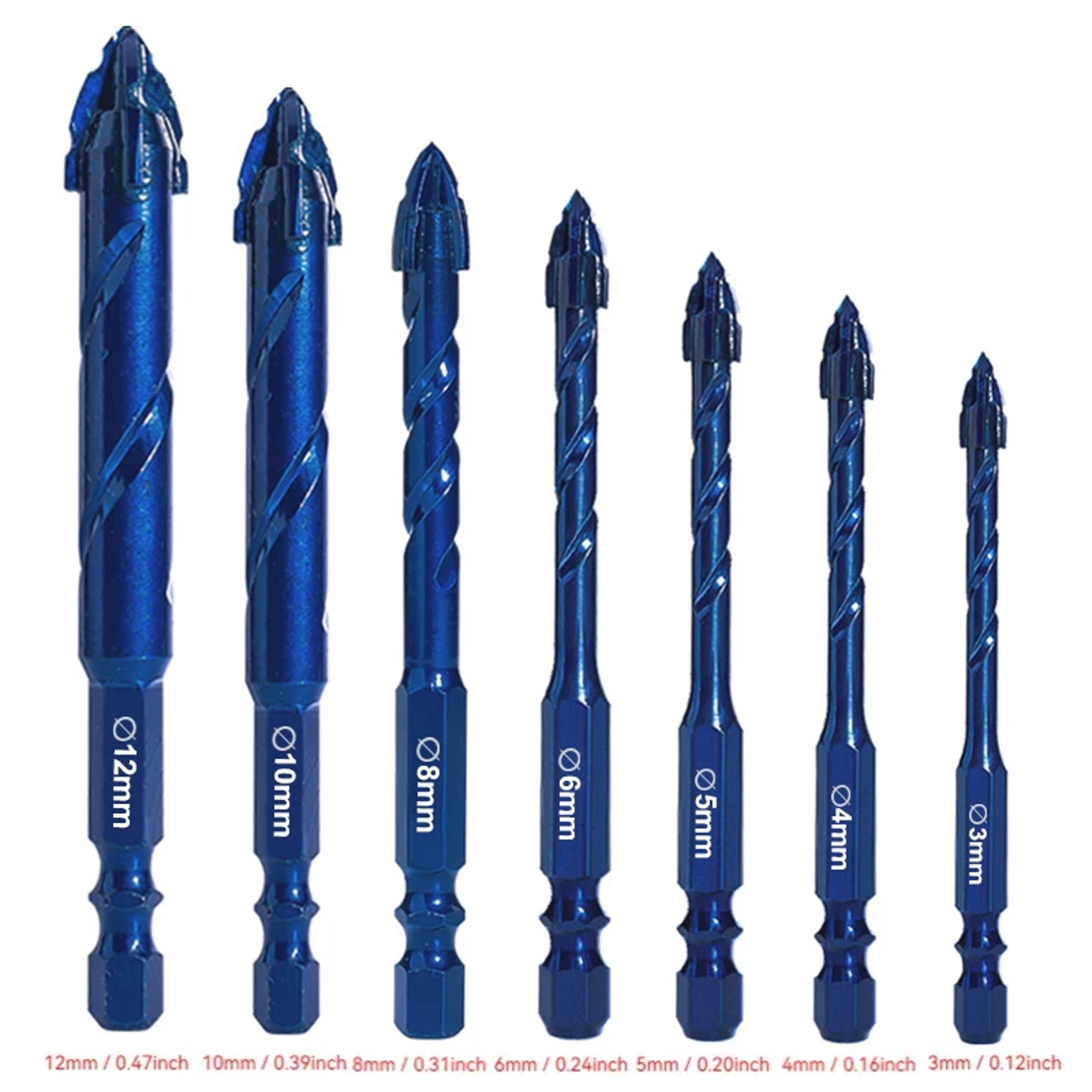 motorcycle repair tools high-end blue serrated drill bit for ceramic, glass, marble, concrete, and stainless steel