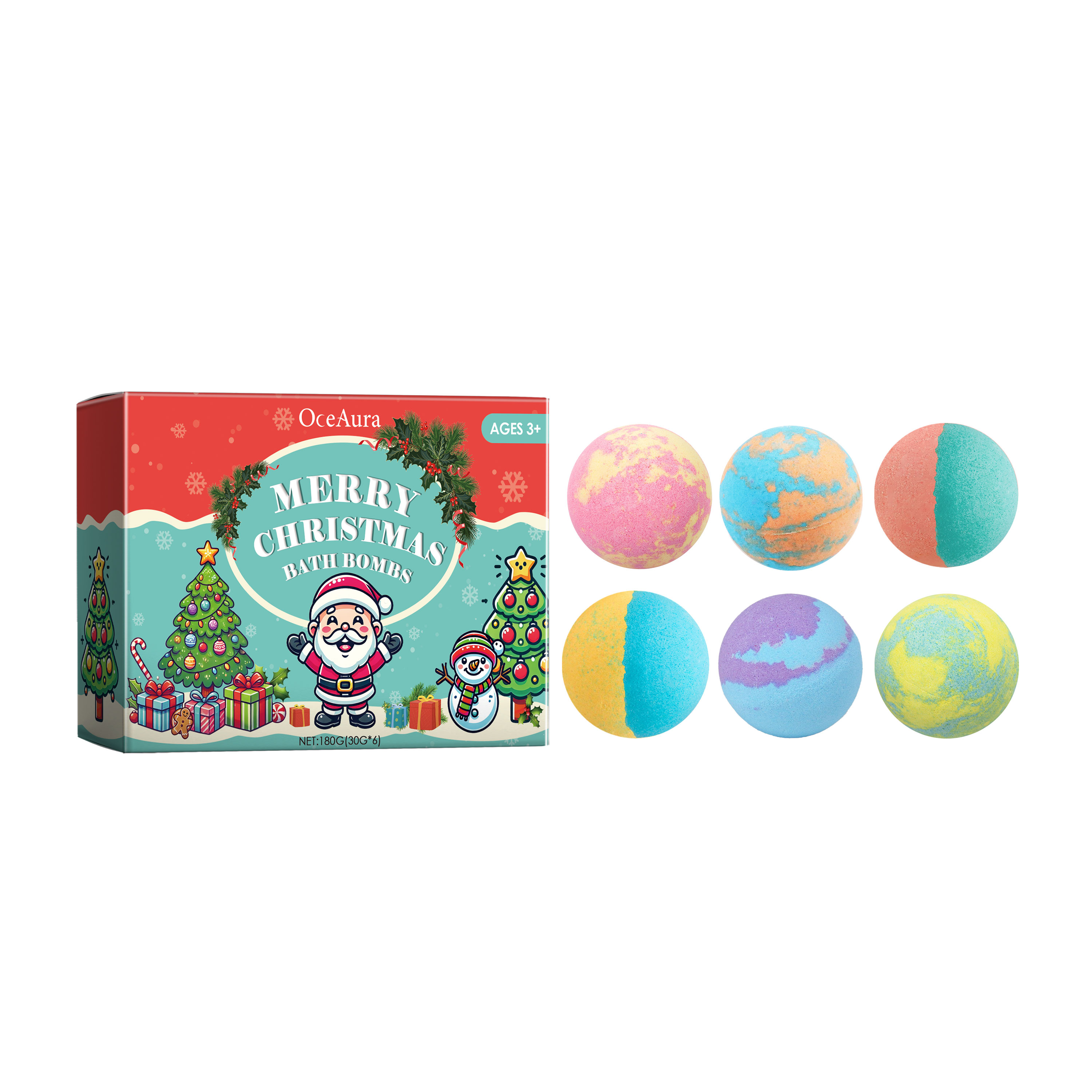 natural bath bombs spa exfoliating skin stress relief shower balls