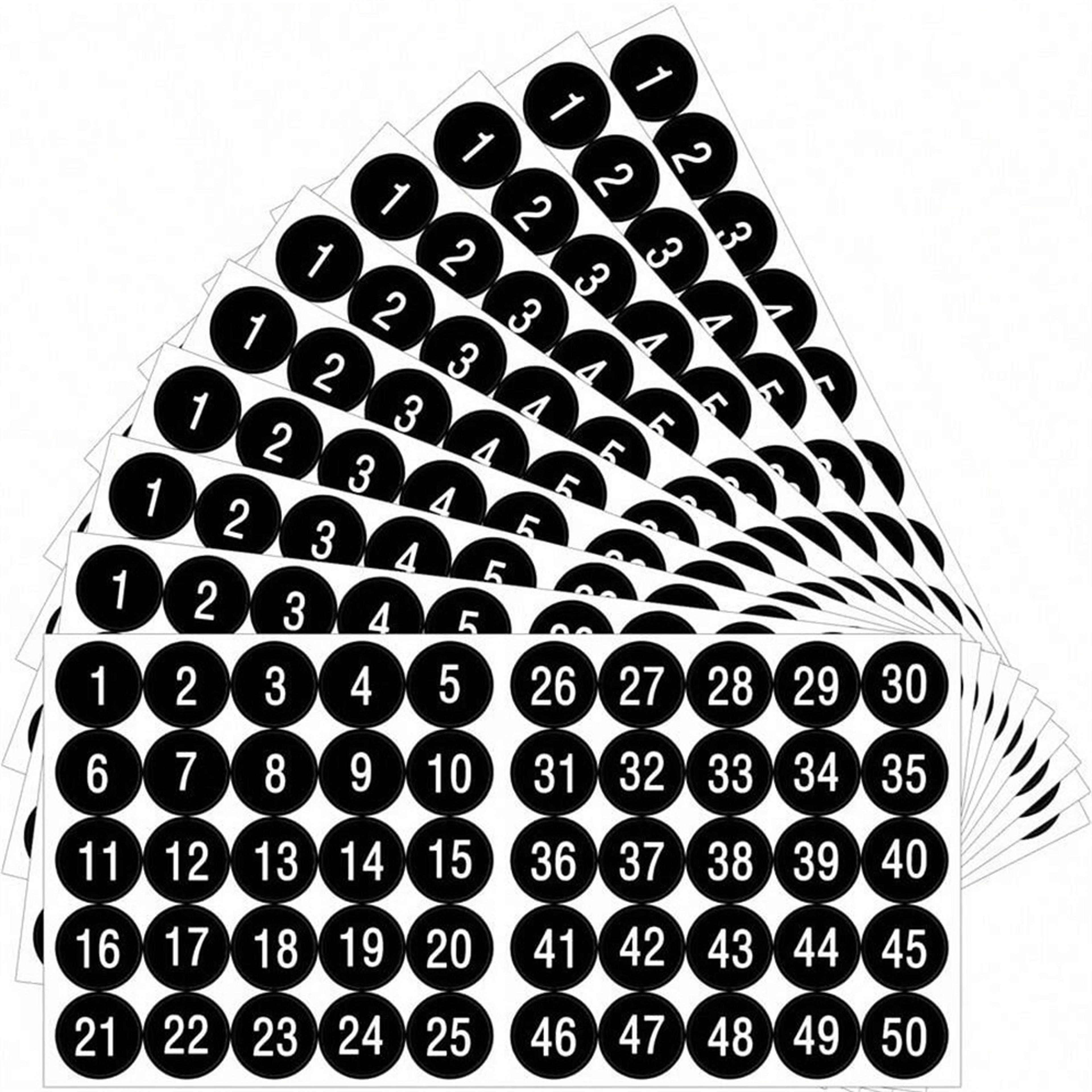 waterproof vinyl number stickers sheets consecutive decals self-adhesive for party gift decoration