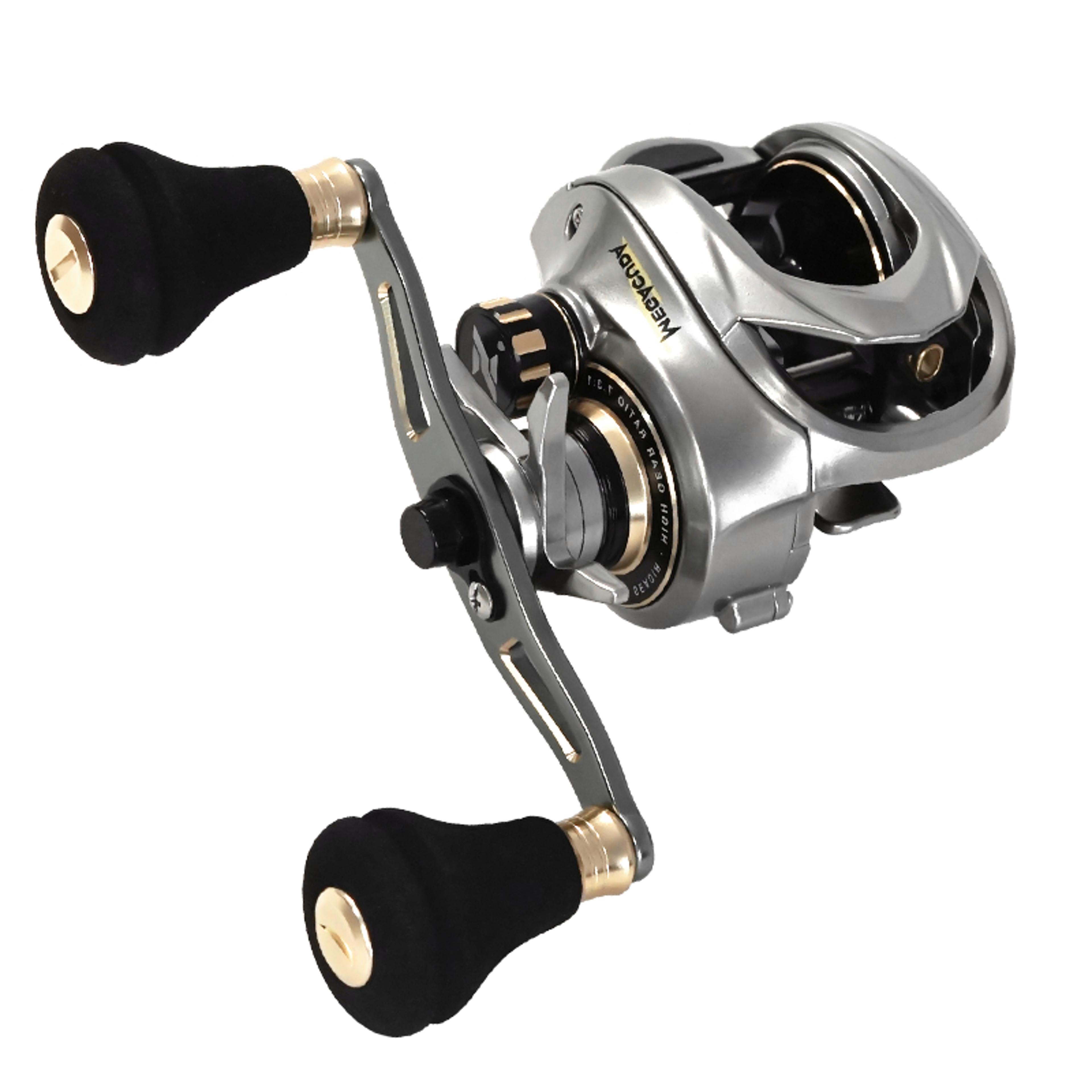 megacuda baitcasting reel drag aluminum frame carbon side jigging metal seawater double handle