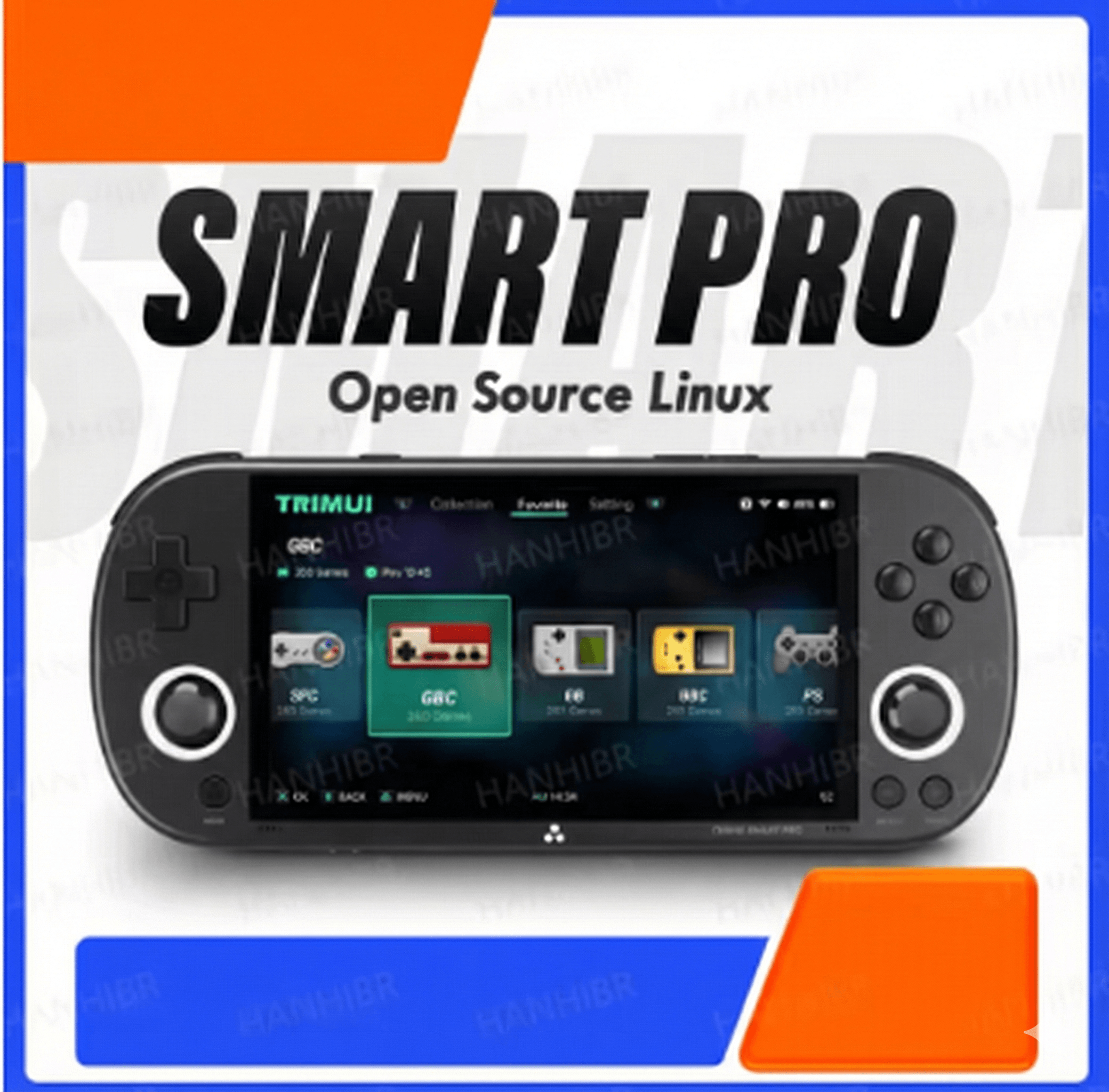 smart pro trimui handheld game console ips screen linux joystick rgb lighting retro video game gift