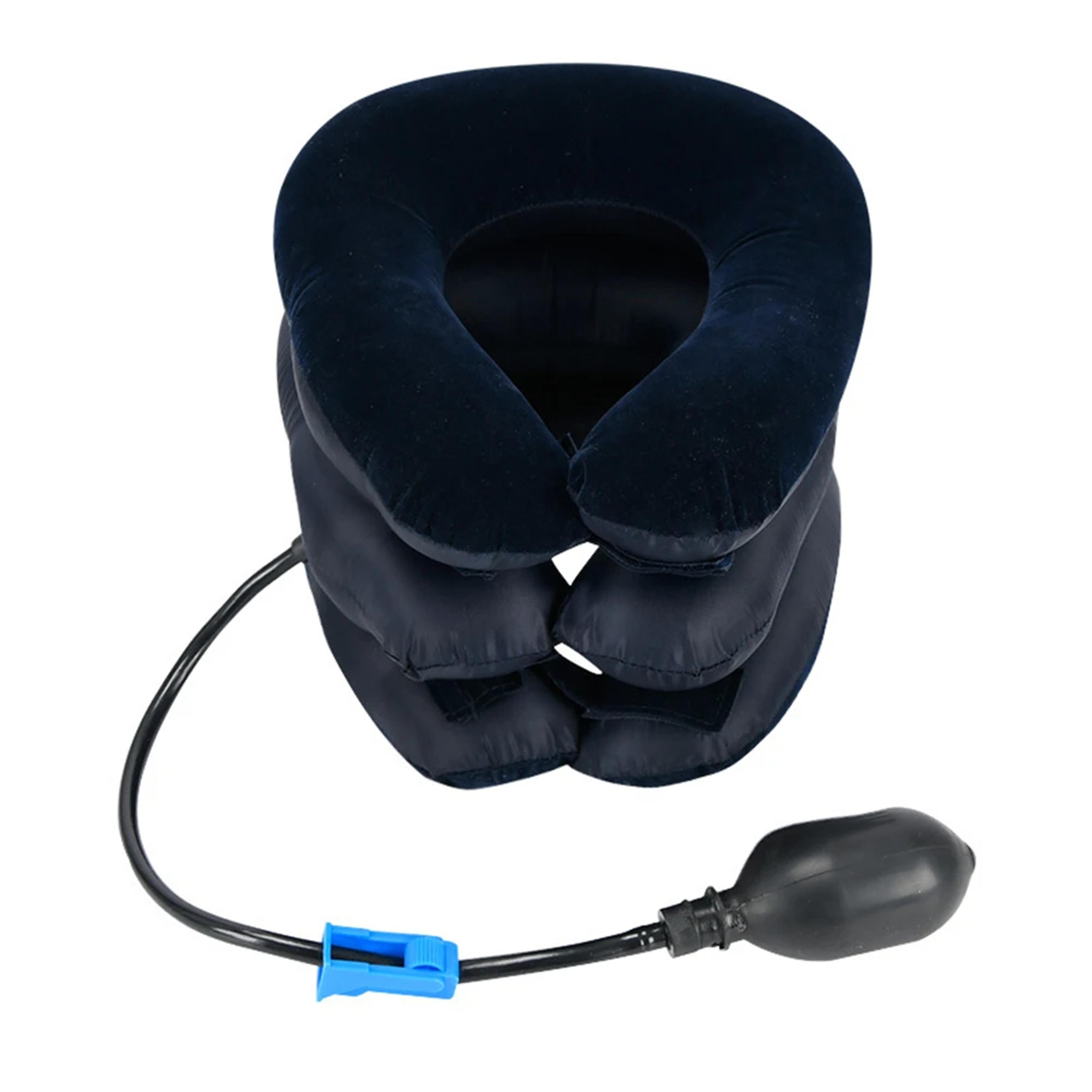 air cervical traction inflatable neck stretcher, tubes neck support braces, stress relief relaxation for men women