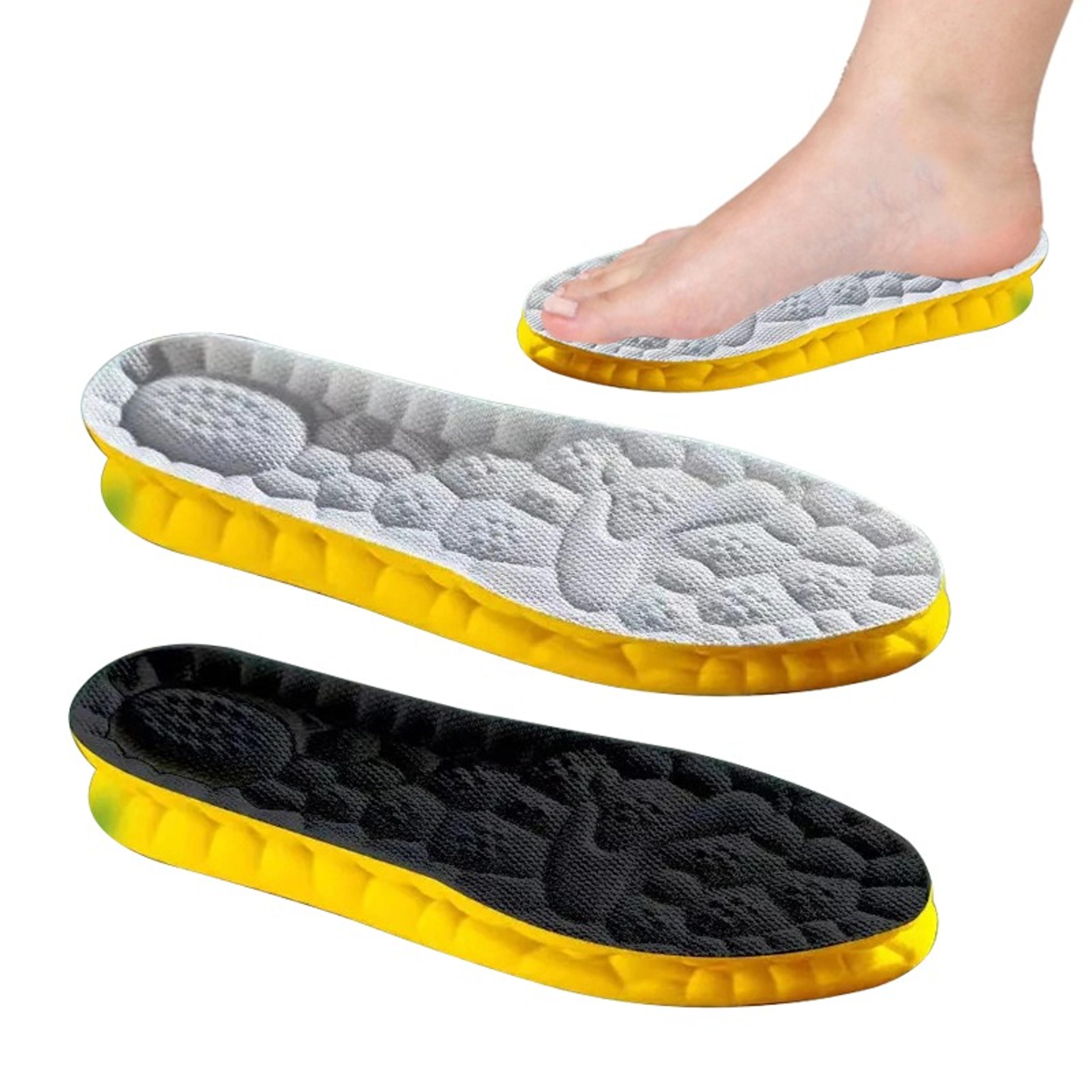 sports insoles with 4d cloud technology for shoes soft breathable cushion pu sole orthopedic shock absorption insoles