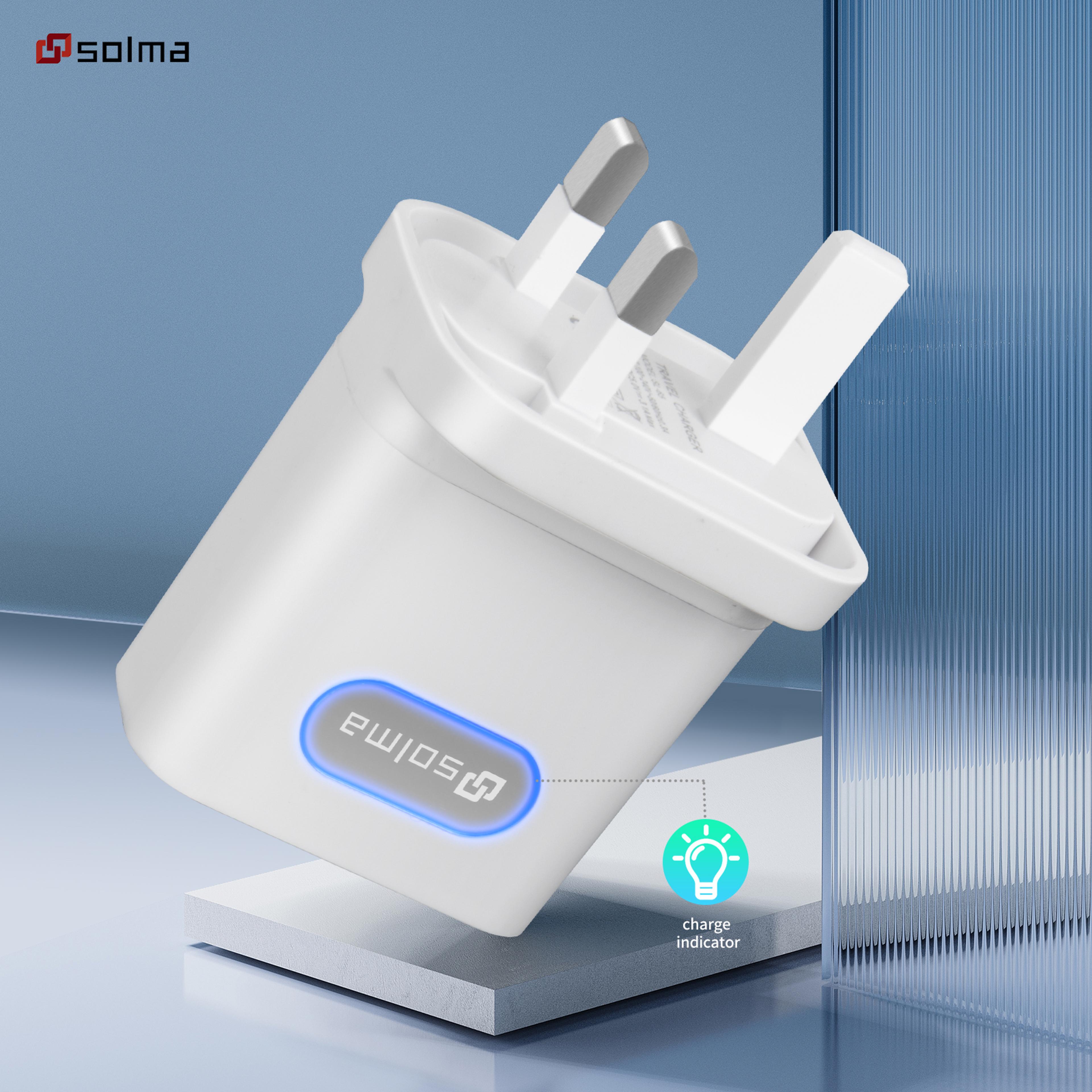 fast charging head ports usb charger for universal mobile plug with display