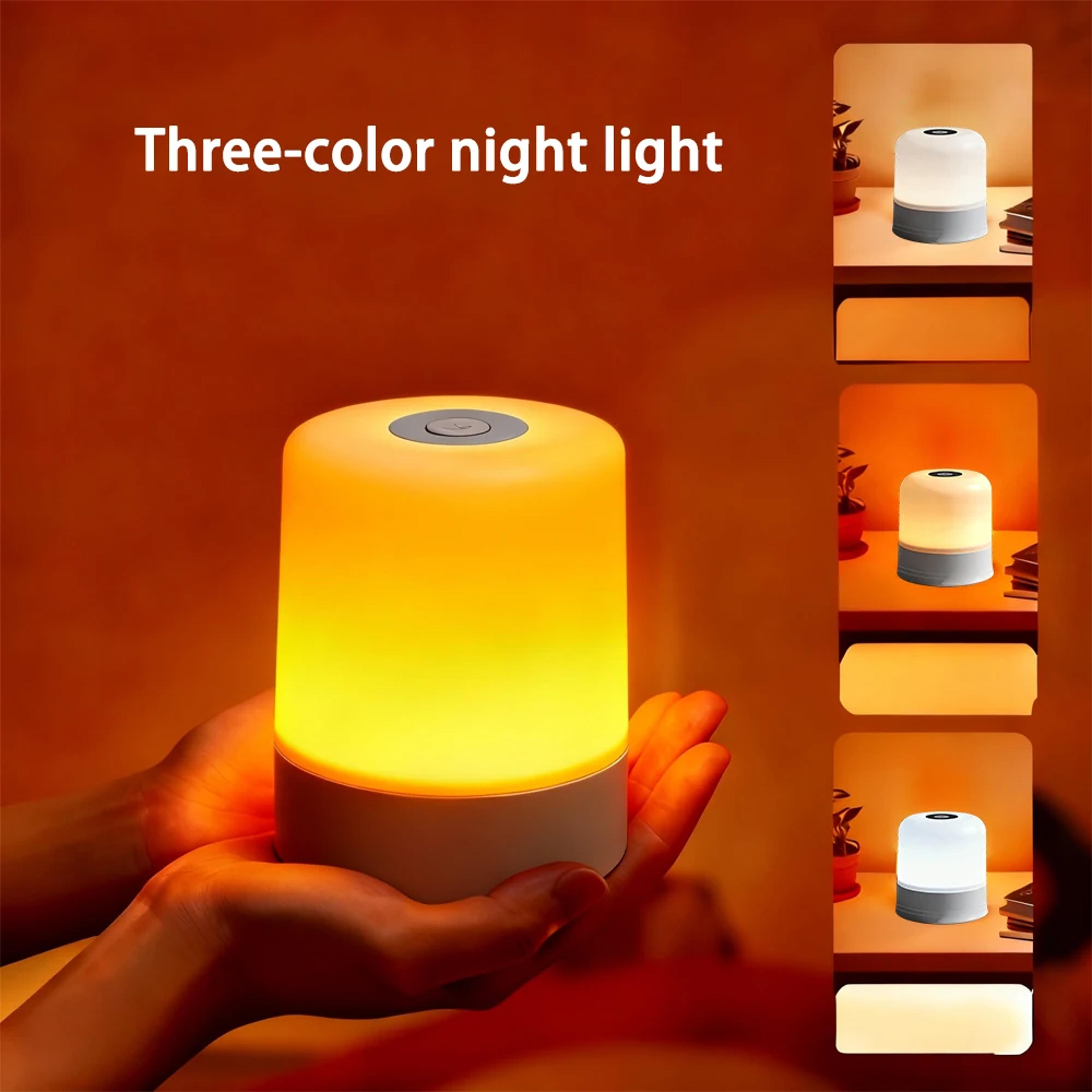 rechargeable led night light dimmable rgb touchscreen lamp for desktop reading and bedroom use