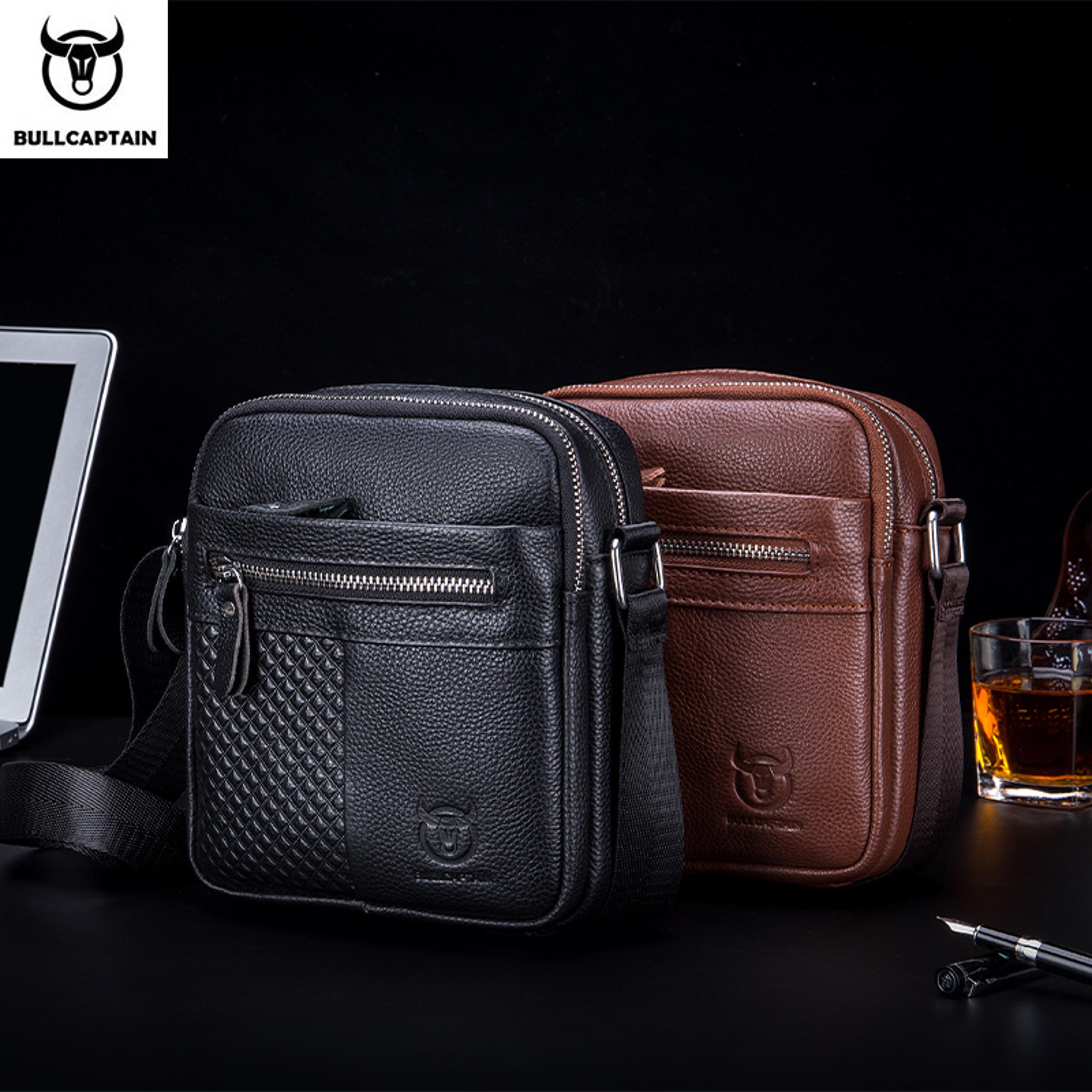 leather shoulder messenger bag for men crossbody satchel travel briefcase handbag
