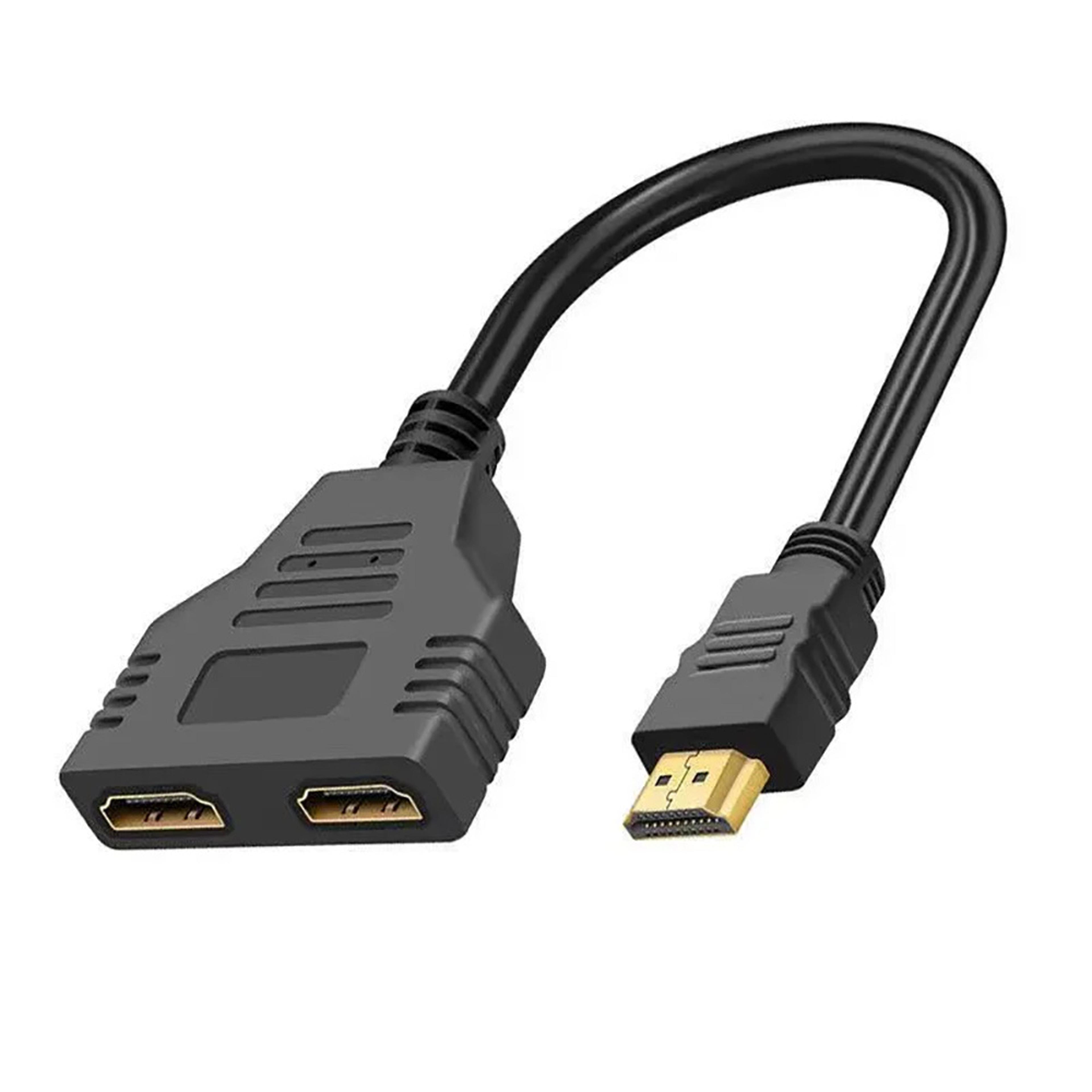 hd hdmi-compatible splitter dual port out male to female adapter for laptop tv box and monitor