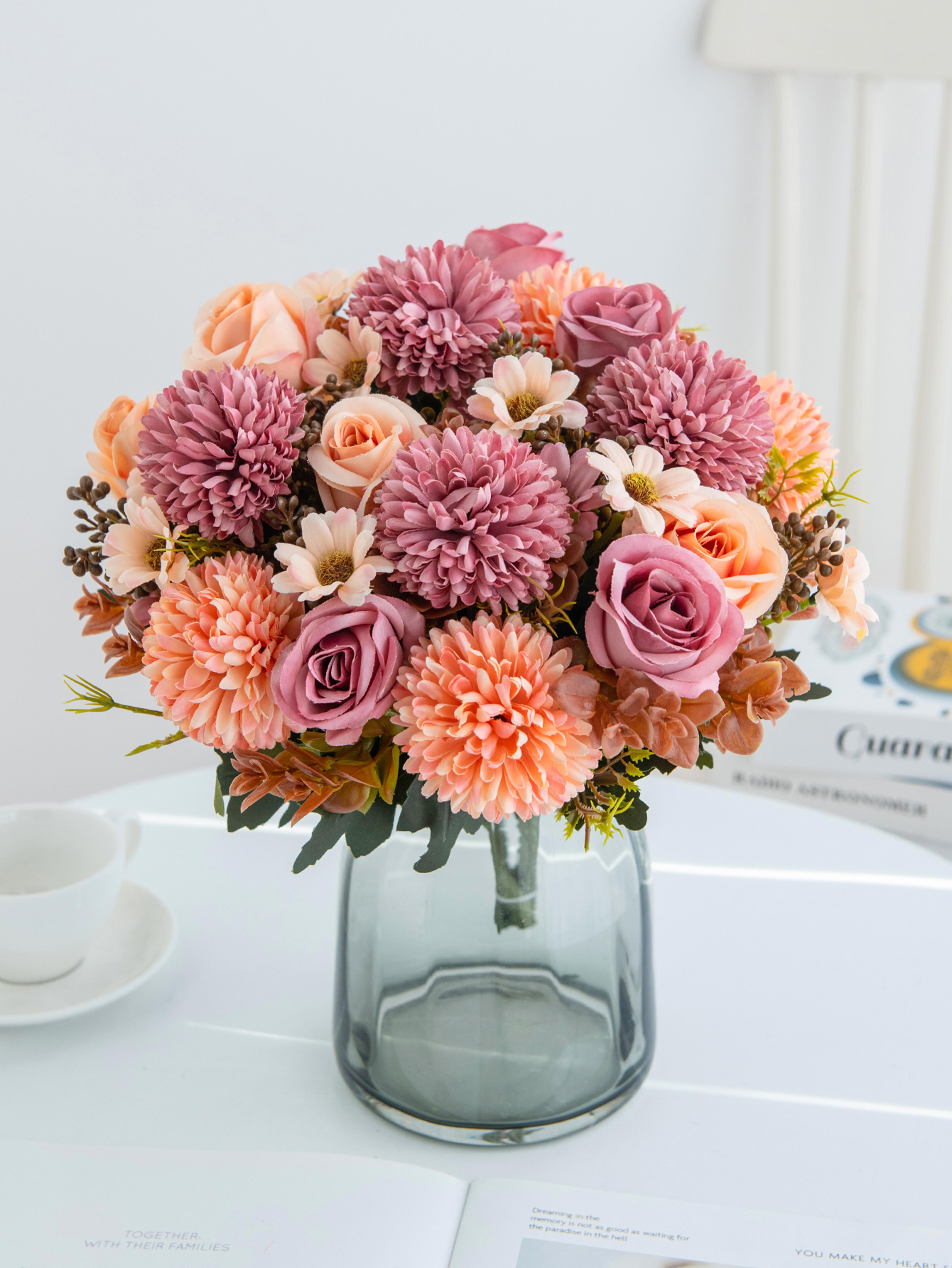 artificial silk rose flowers wreaths wedding home room decoration photography props