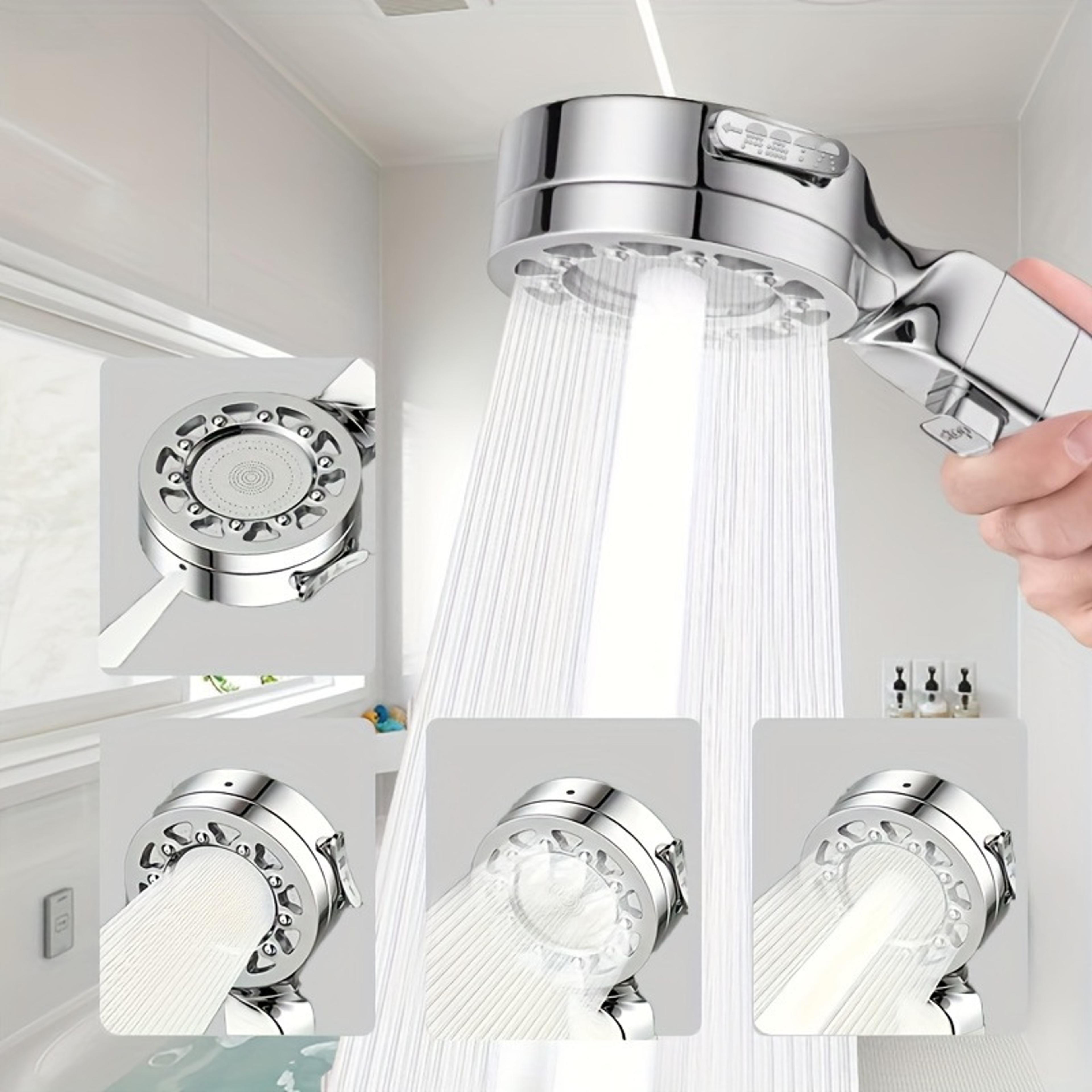 multi-function boost filter shower head with speed settings one-button switch