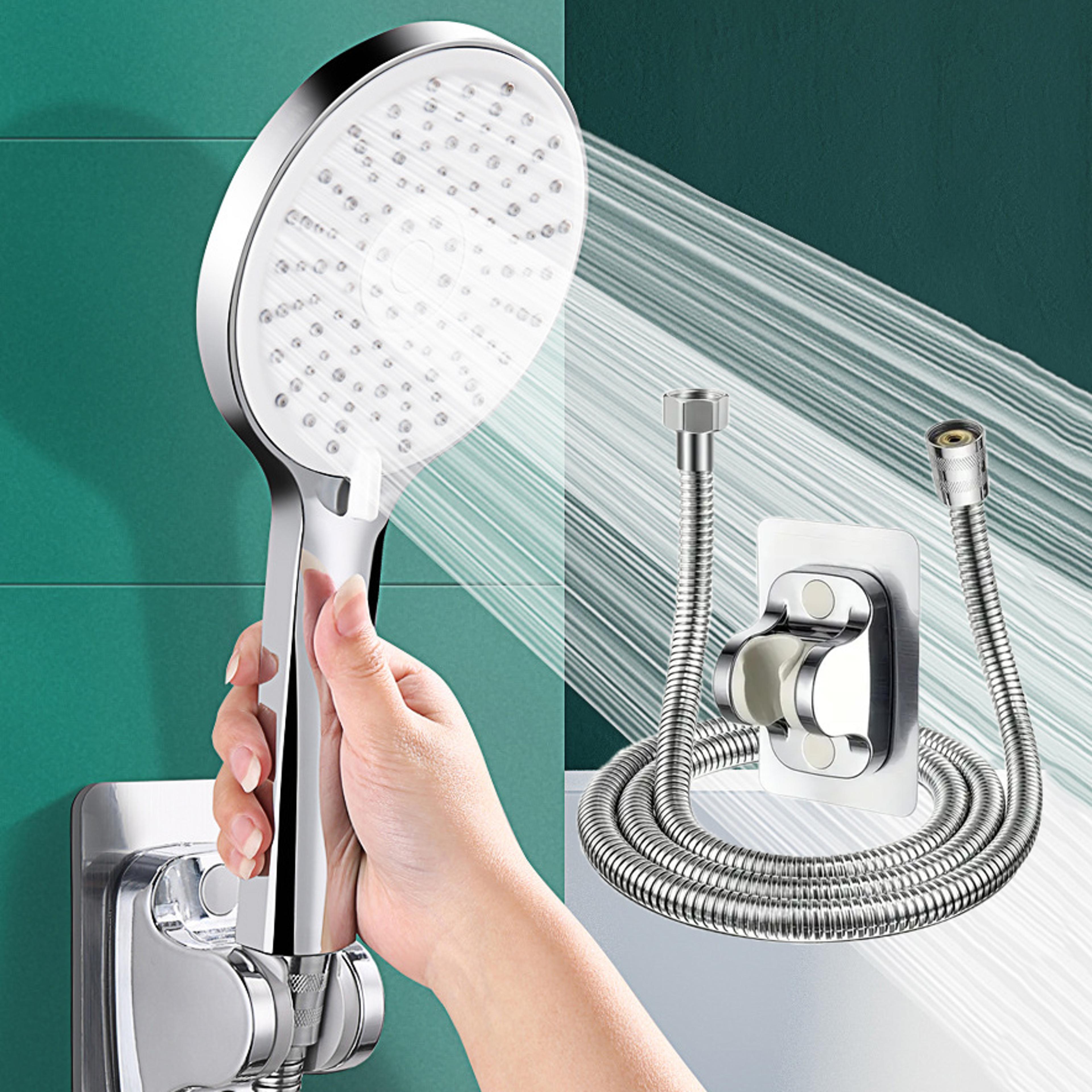large water volume speed shower head with boost function and universal filter bathroom set