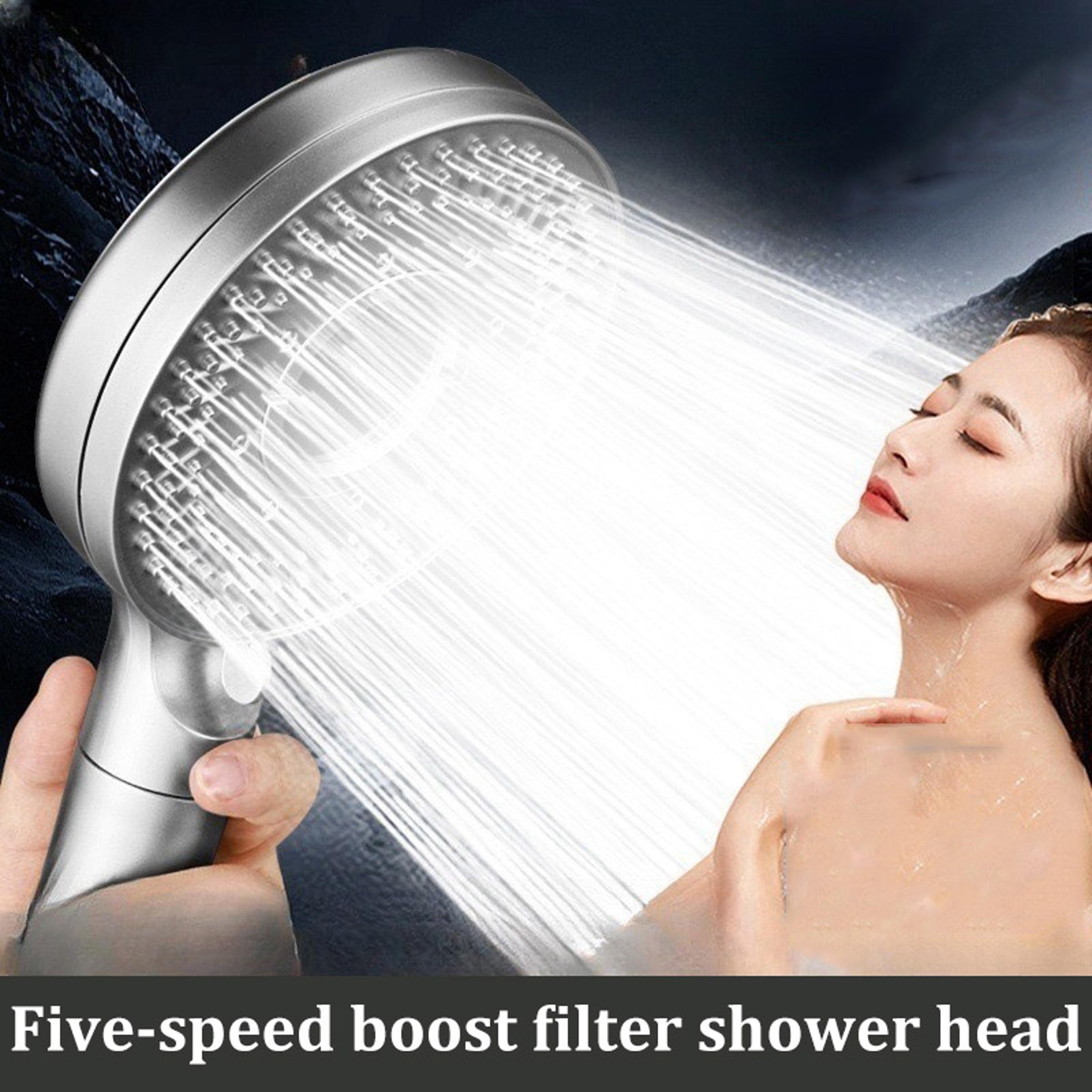 super strong speed boost filter rain shower head large panel handheld bathroom accessories