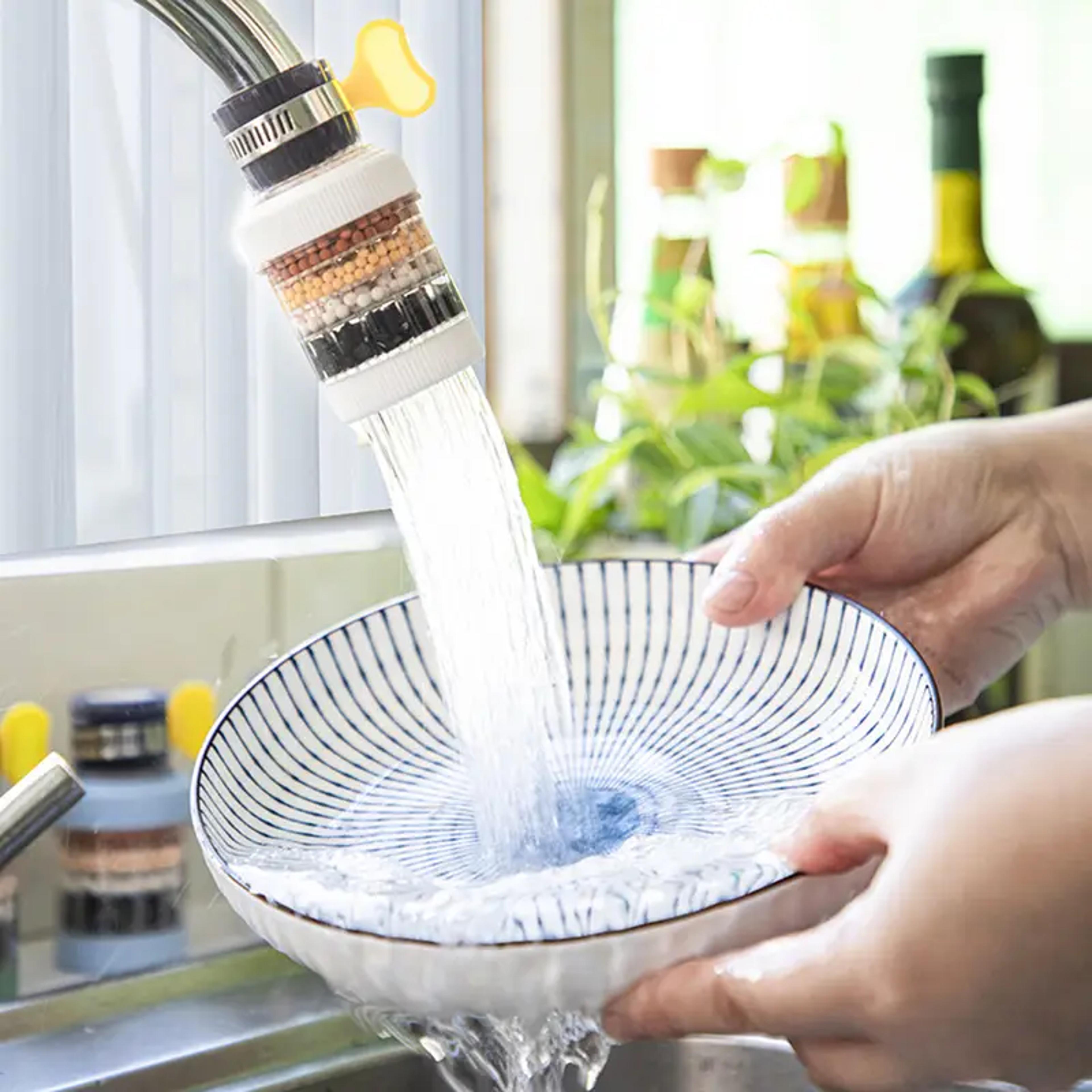 activated carbon faucet water filter for kitchen removes chlorofluoride heavy metals universal plastic splash