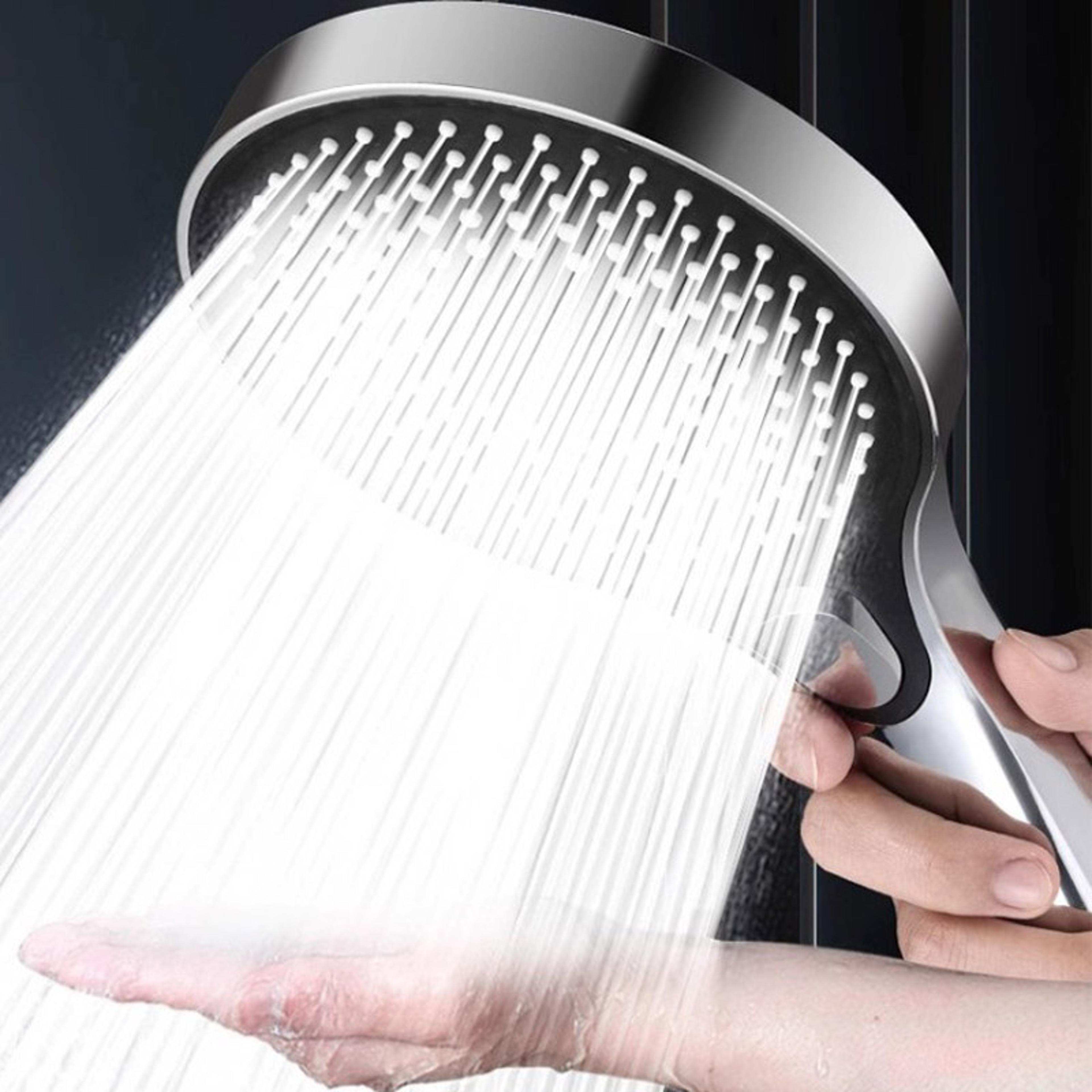 home bathroom three-speed pressurized shower head with large panel and water heater combination set