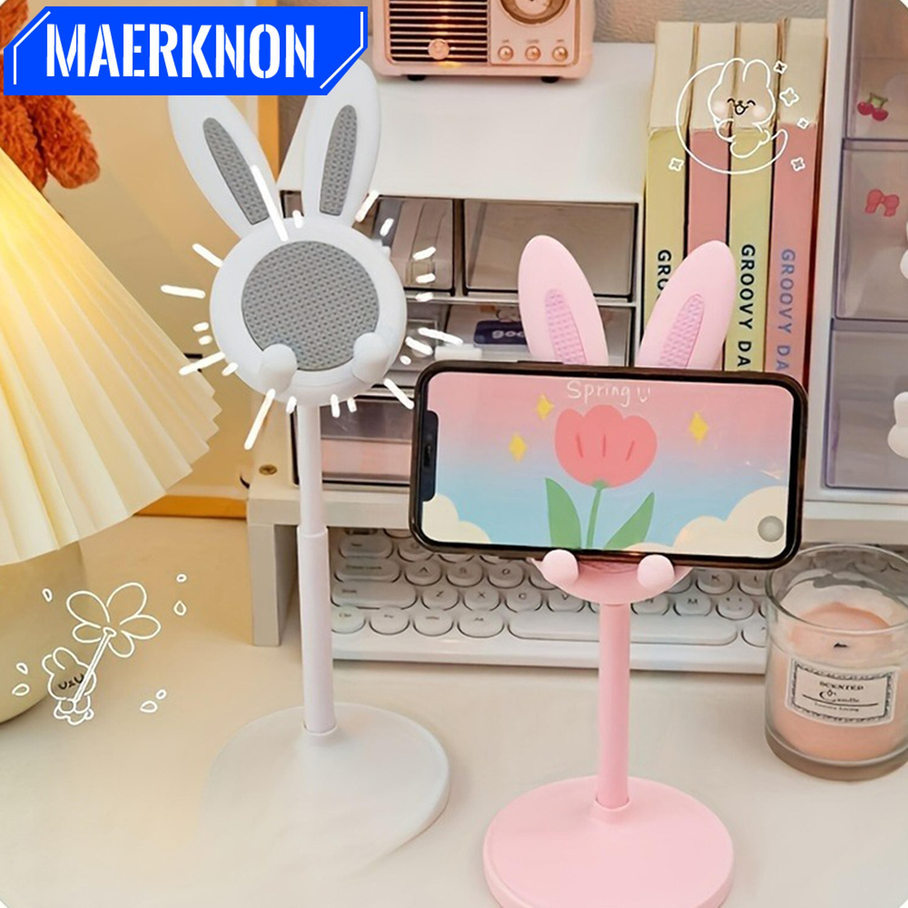 adjustable mobile phone holder desktop stand mount cute rabbit cartoon universal table support