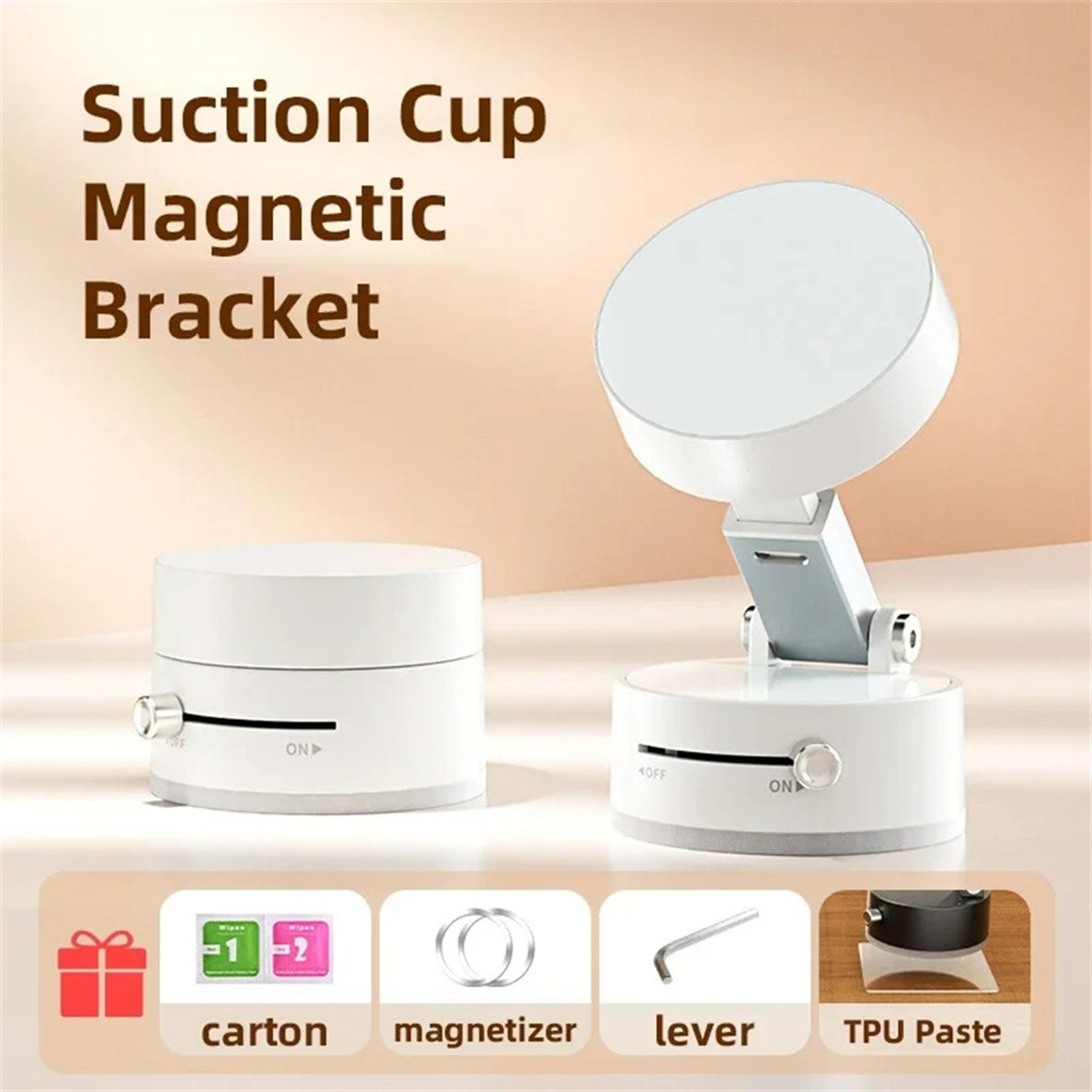 universal foldable magnetic phone stand with suction cup holder for smartphones kitchen lazy stand