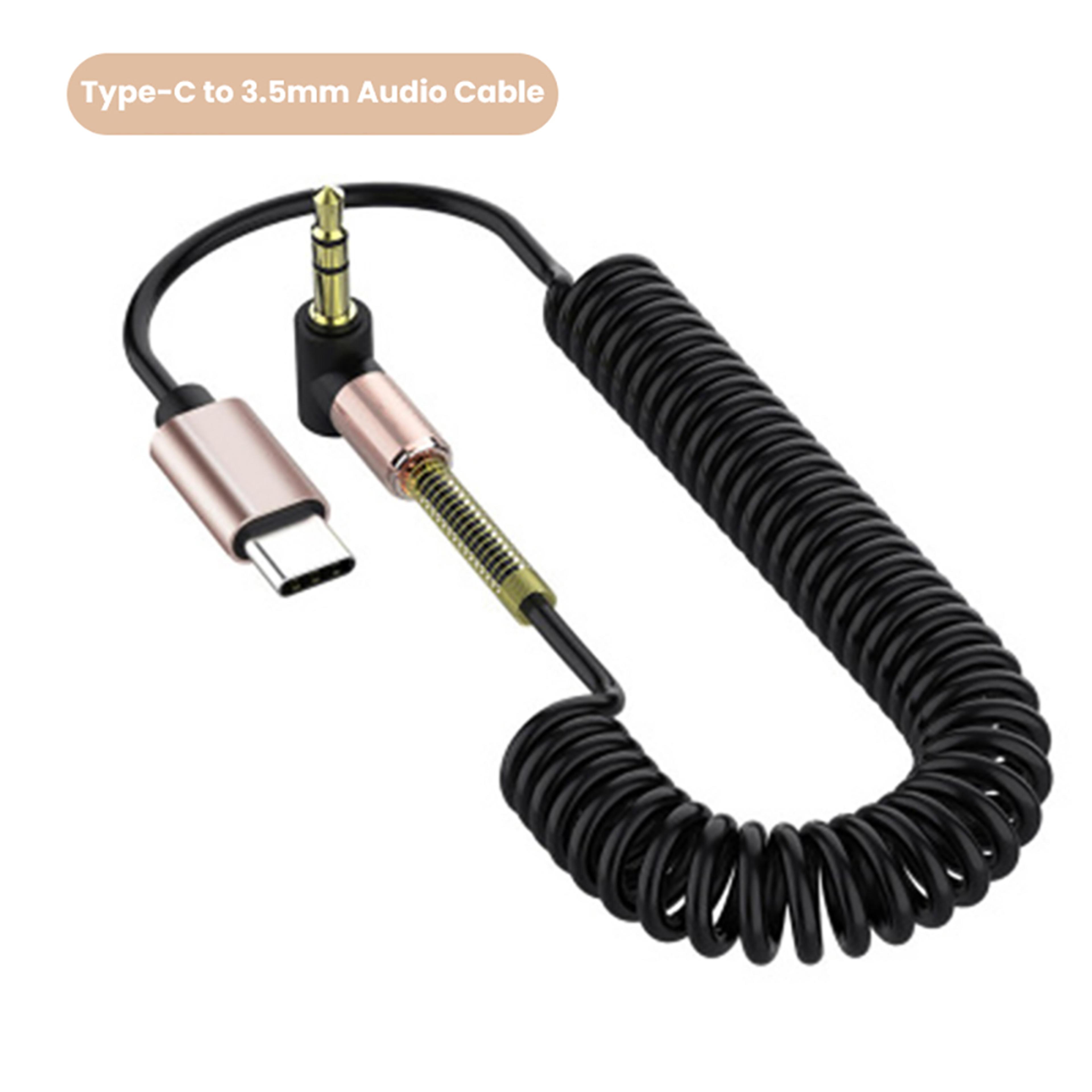 usb c to jack audio cable, retractable headphone cable, aux audio cable converter, speaker adapter