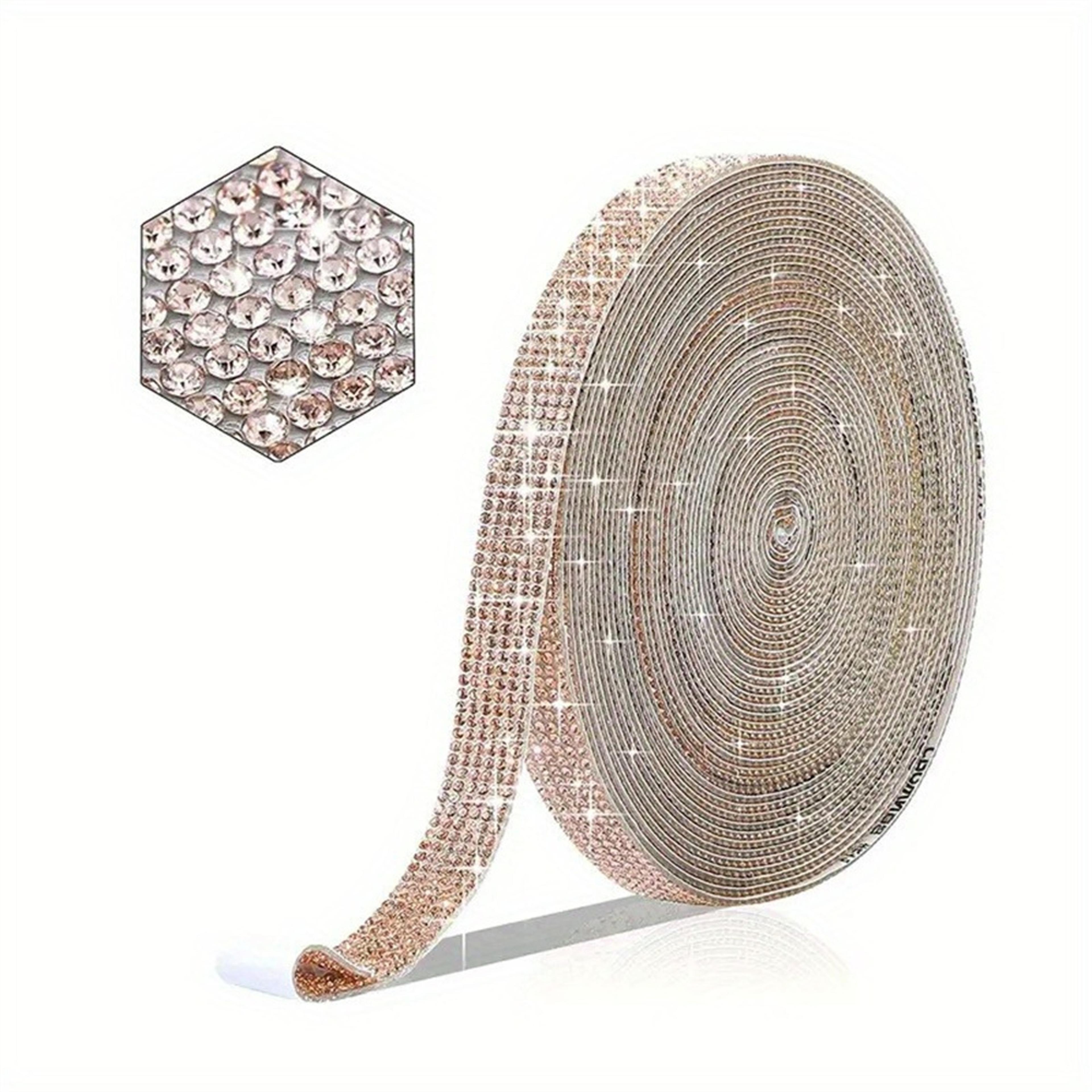 self-adhesive rhinestone sticker glitter crystal trim tape for clothes jewelry car phone crafts gift decoration