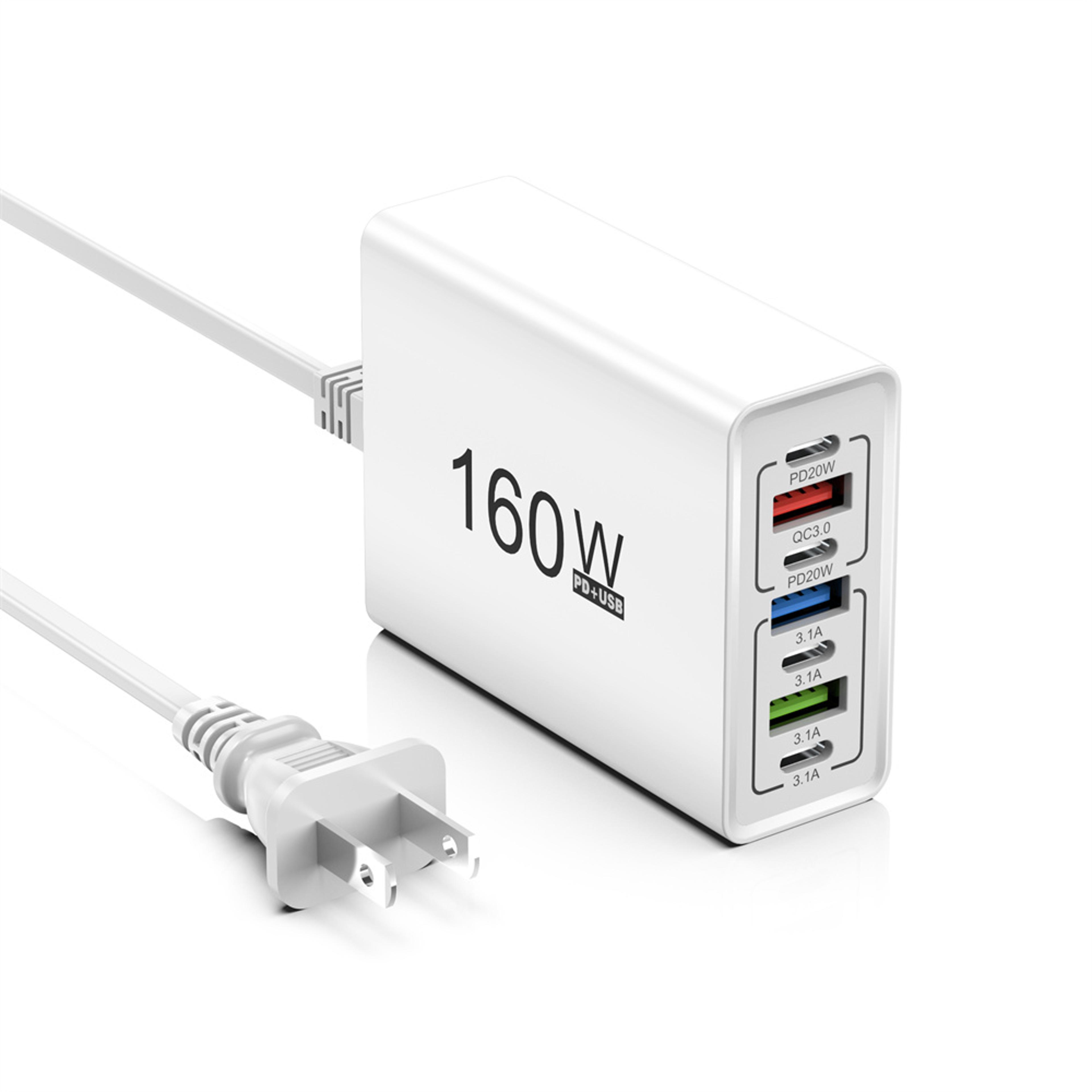 wall charger multi ports usb type c fast charging phone adapter
