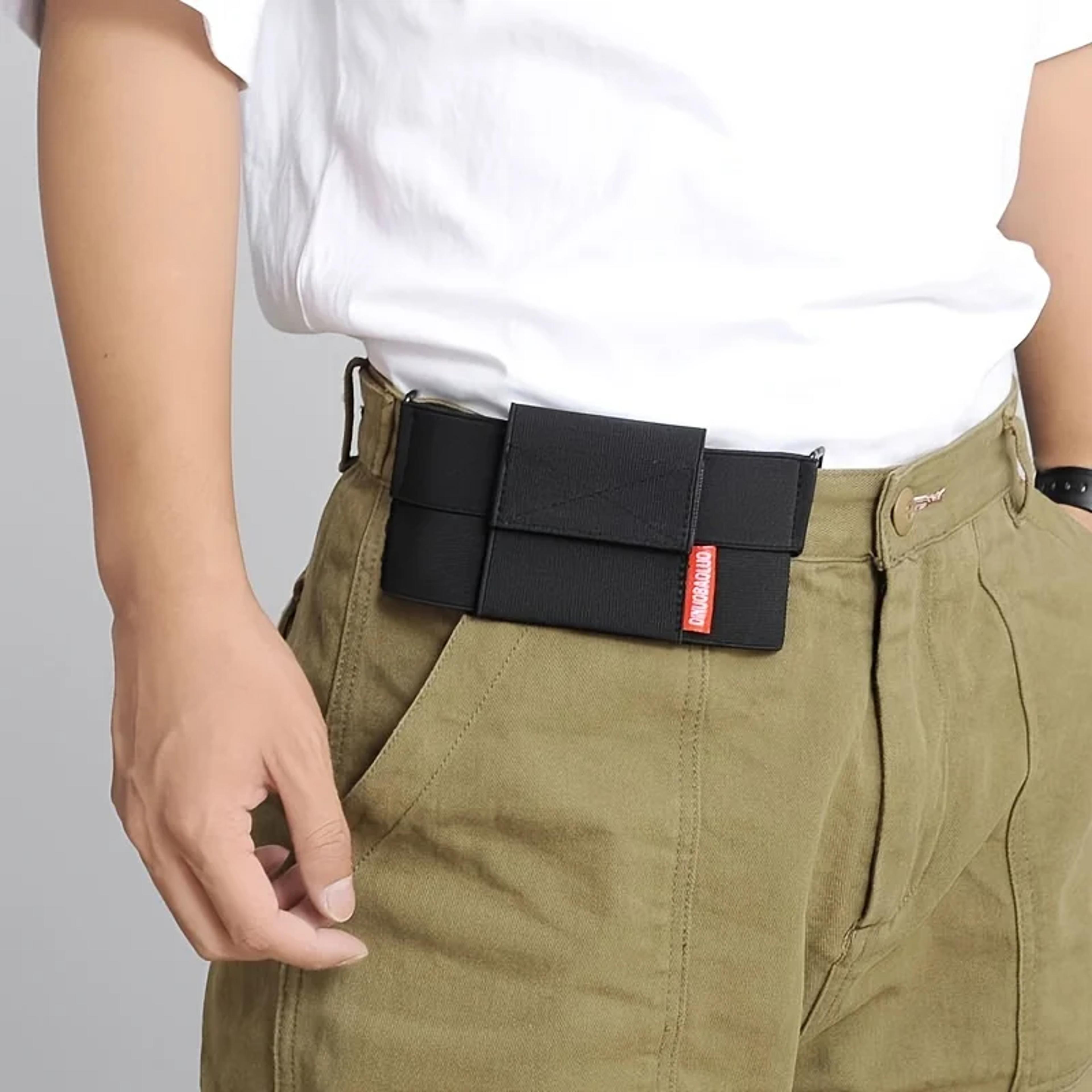 mens and womens portable sports waist bag elastic mobile phone waist bag for outdoor work