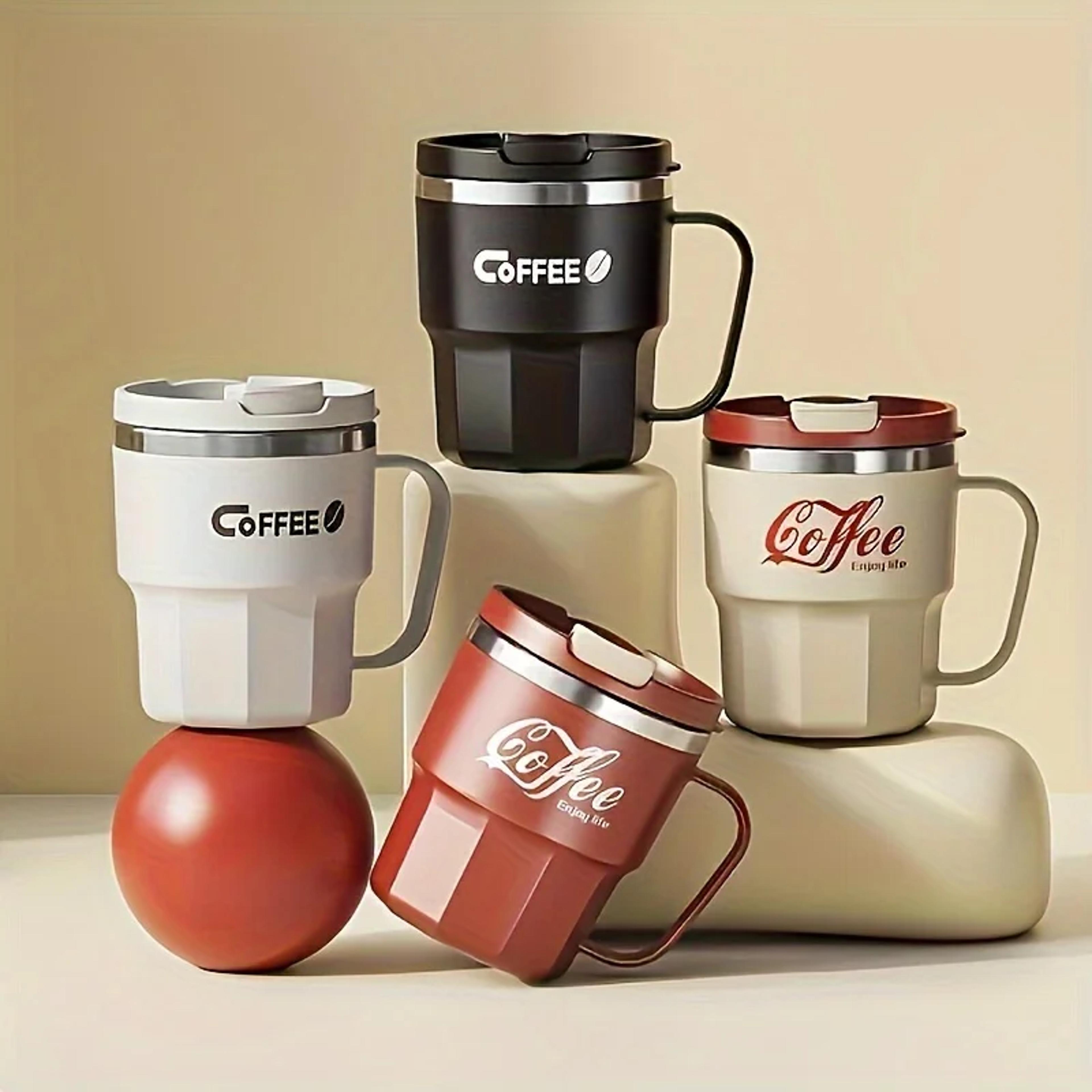 hot selling insulated stainless steel water cup, household mug with lid, anti-drop design