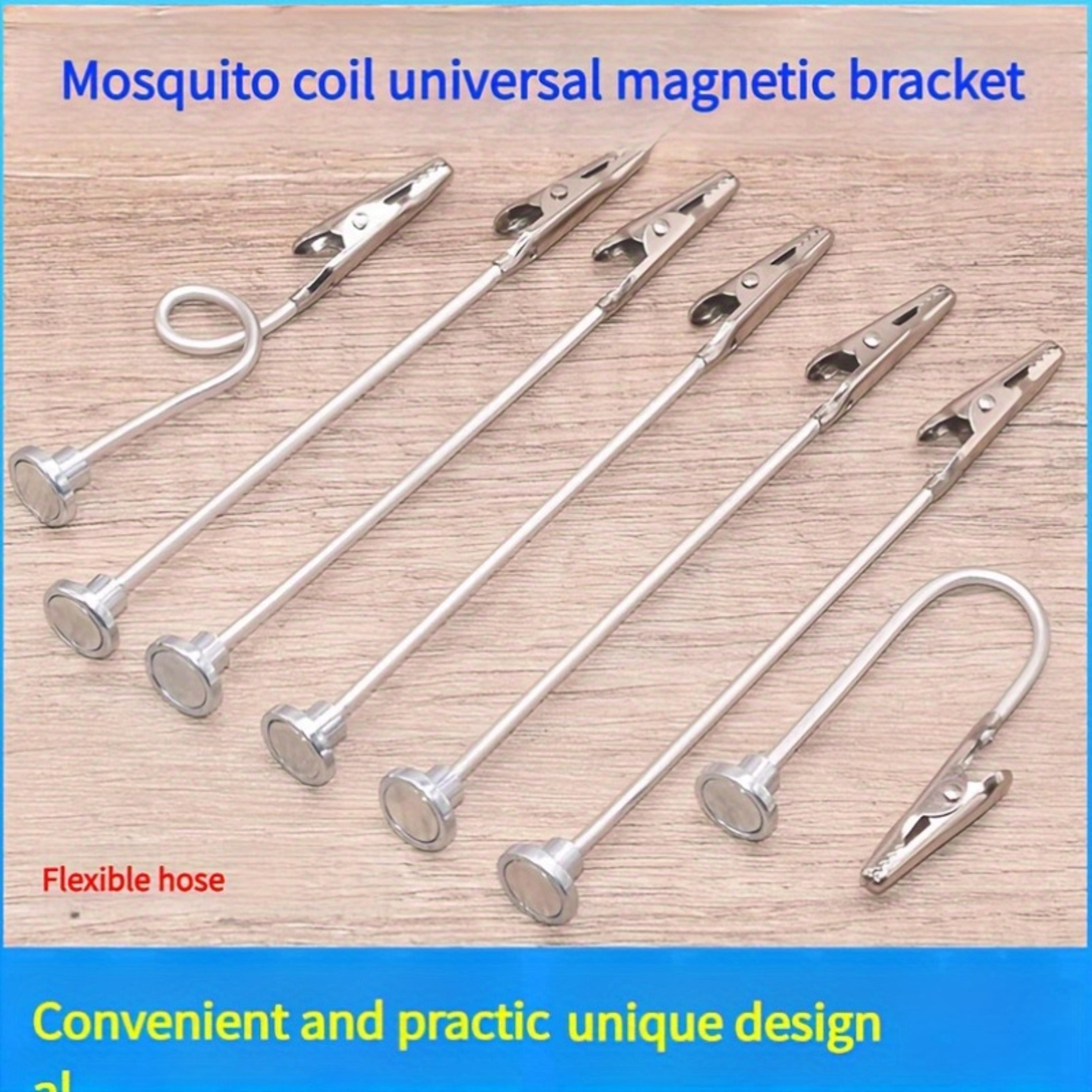 durable stainless steel mosquito coil holder with magnetic frame multi-function ash tray base and incense clip