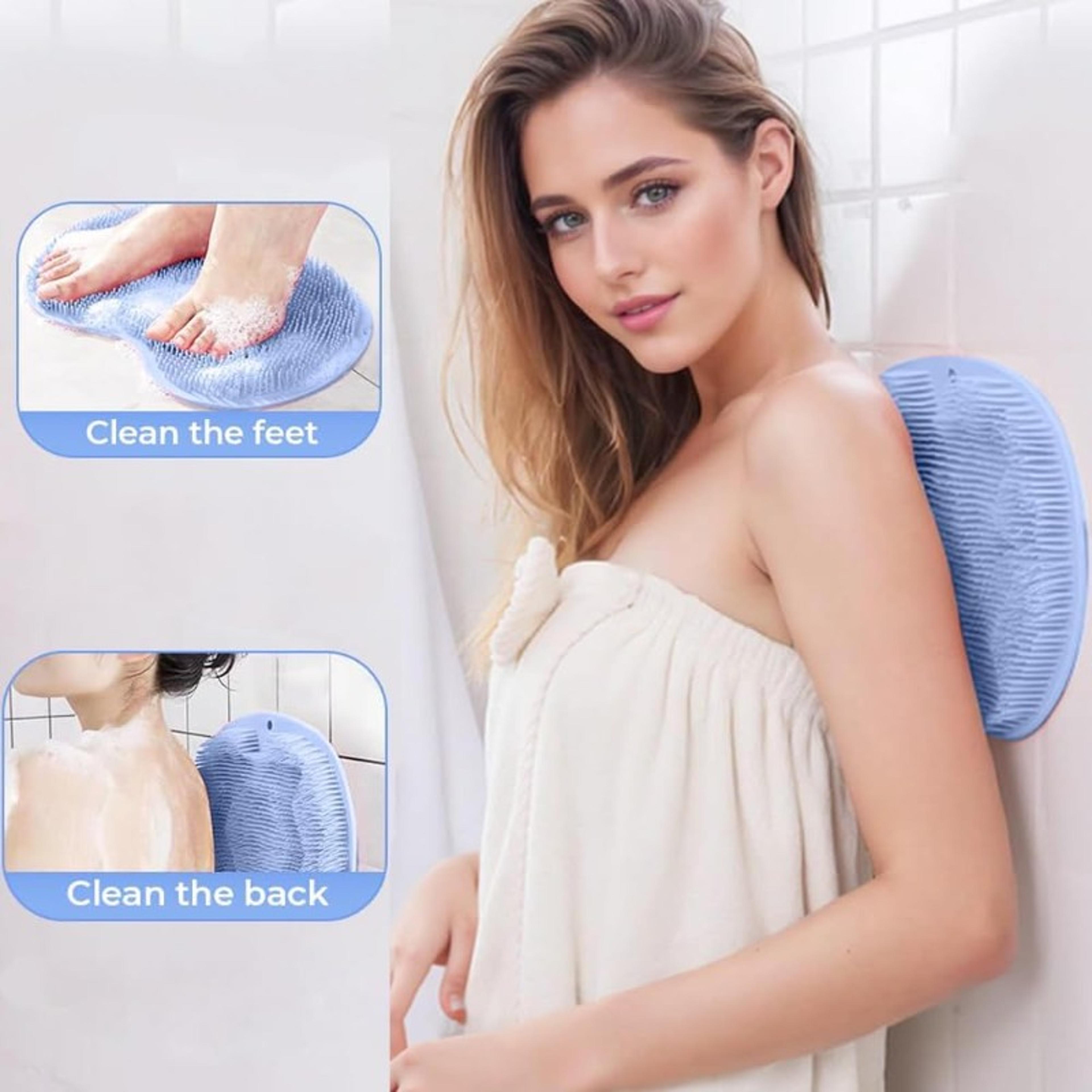 silicone anti-slip bath mat, massage foot pad, back massage brush, body cleaning products, single product