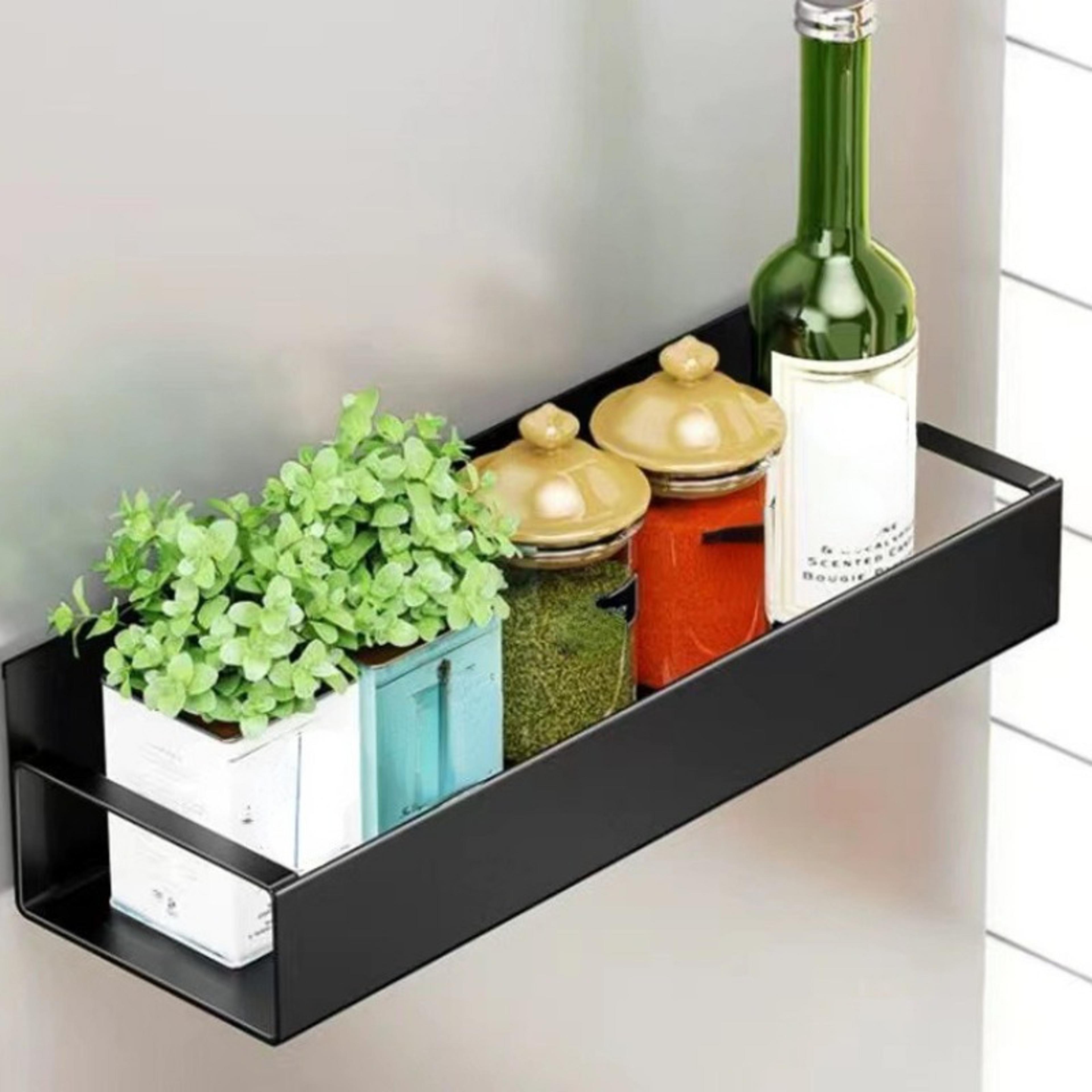 multifunctional magnetic storage shelf kitchen refrigerator side hanging storage rack for household use