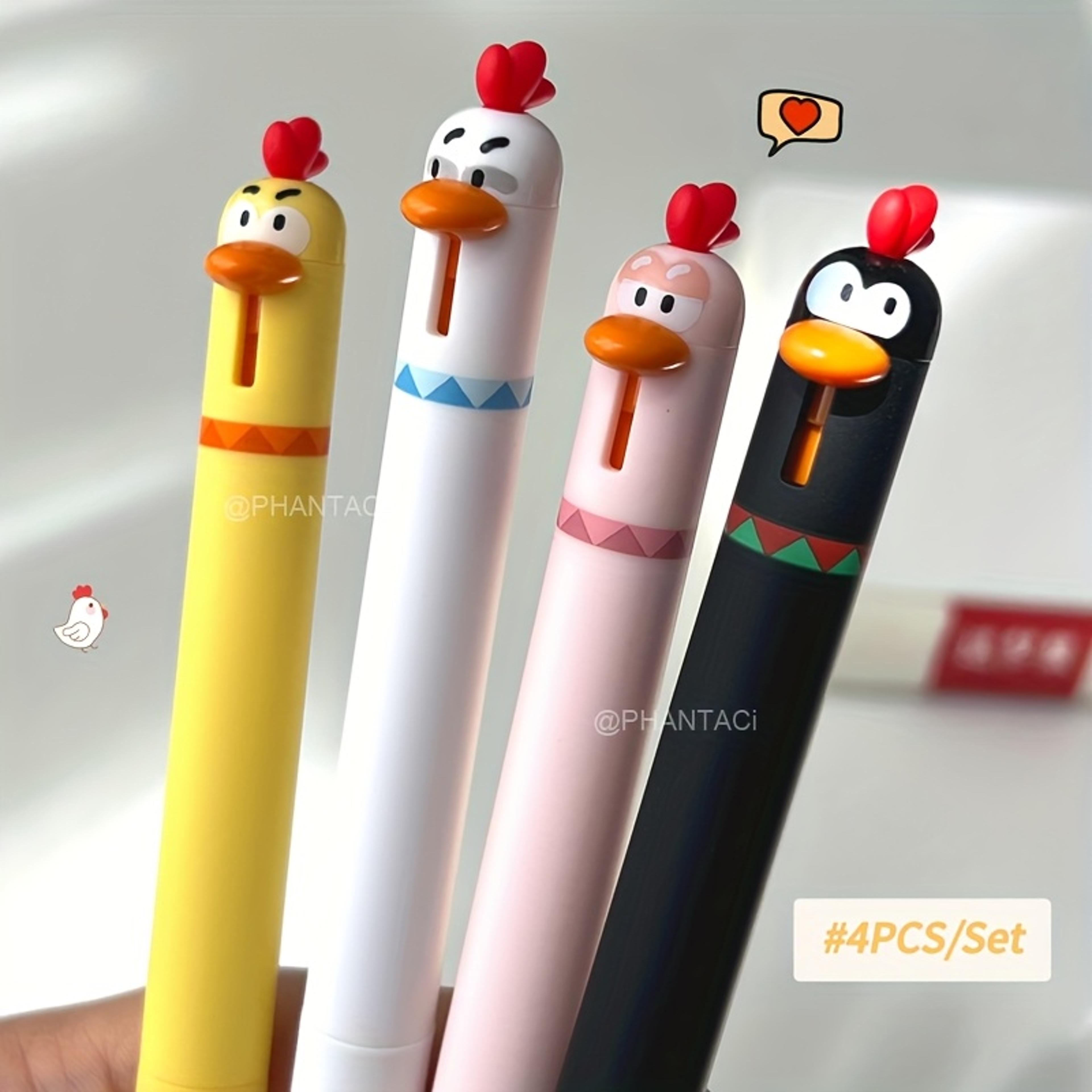 creative rotating gel pen writing pen chicken pressing cute funny styling office supplies