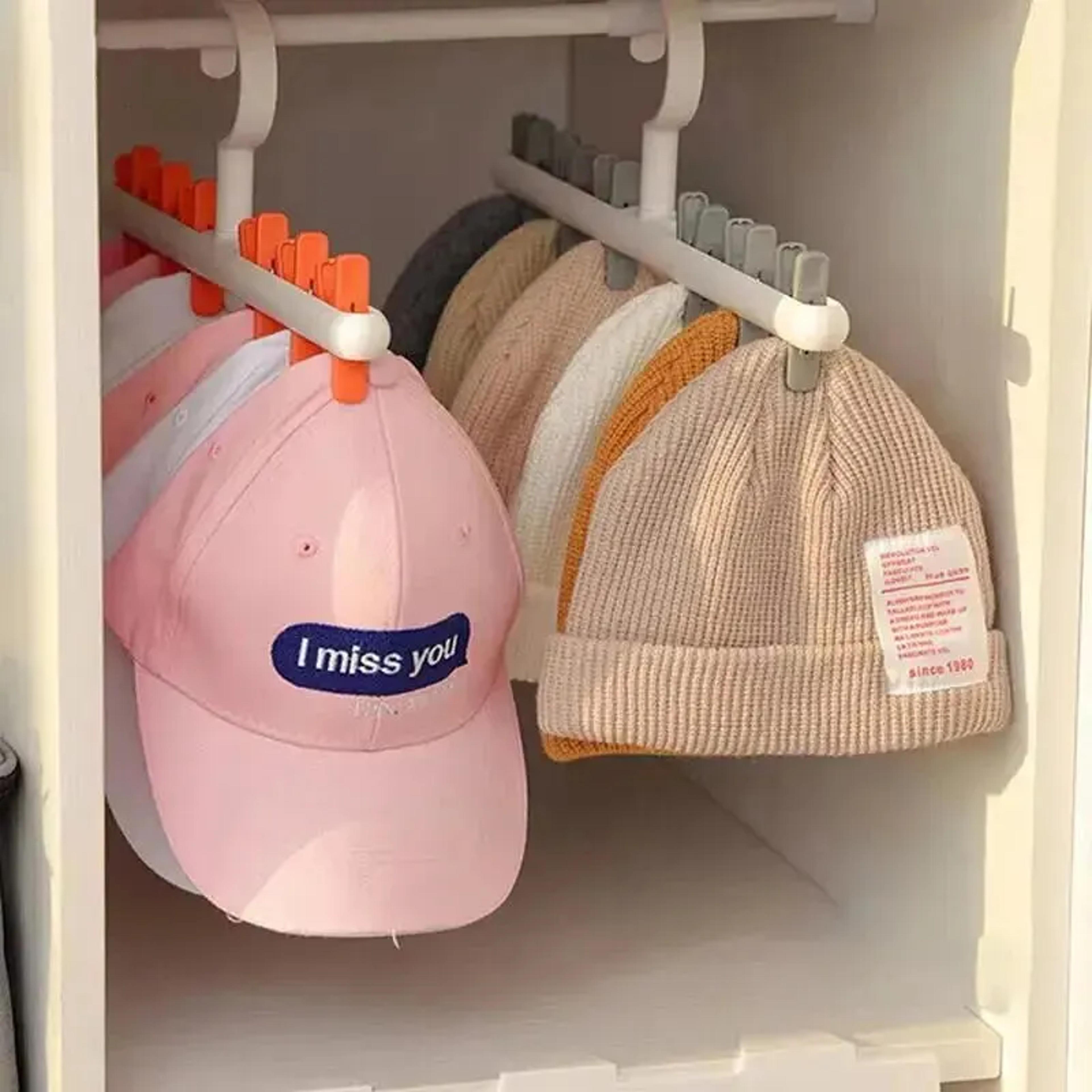 peaked cap scarf storage rack multifunctional closet wardrobe organizer hanger hats socks holder