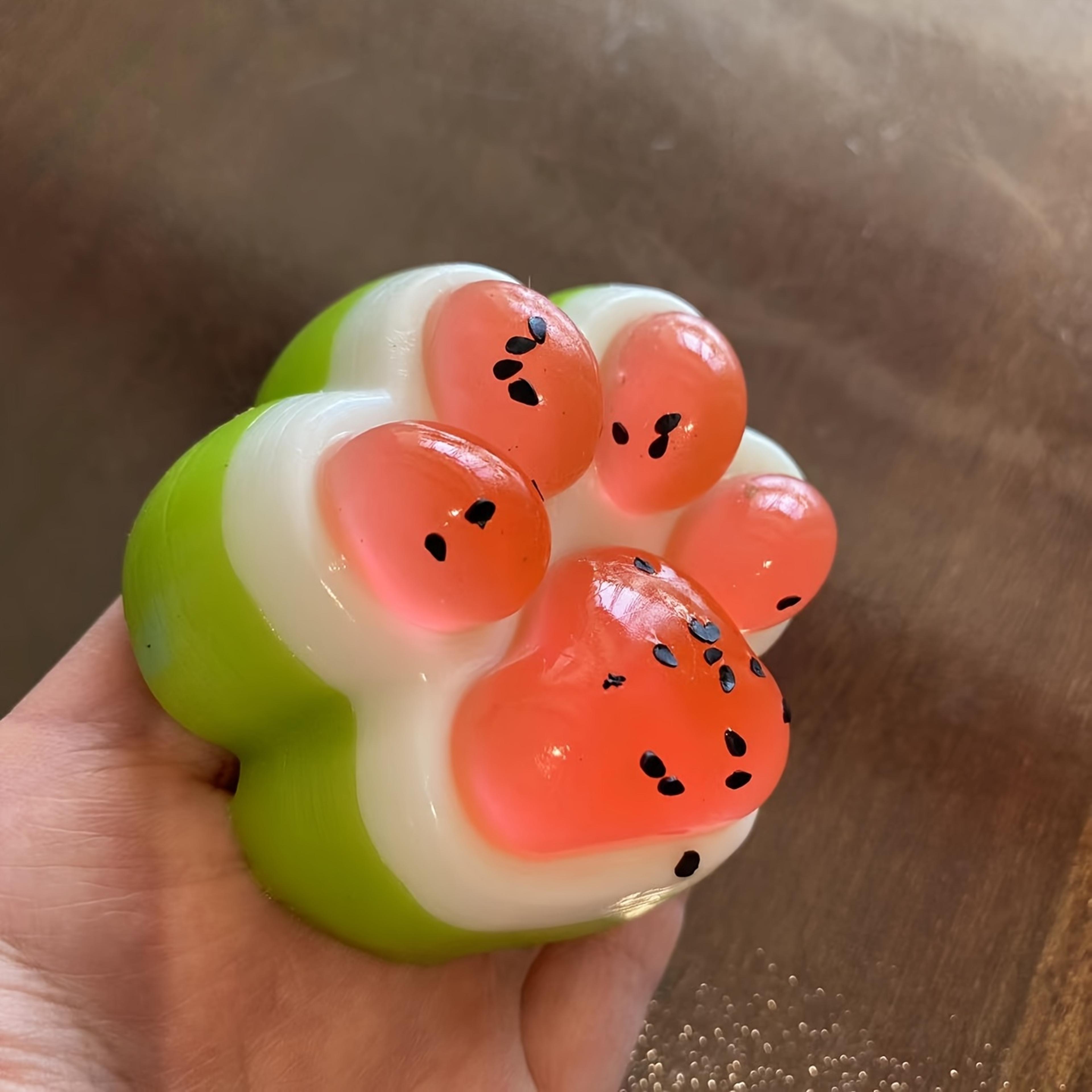 realistic watermelon cat paw squeeze pinch slow rebound fun valentine's day birthday gift