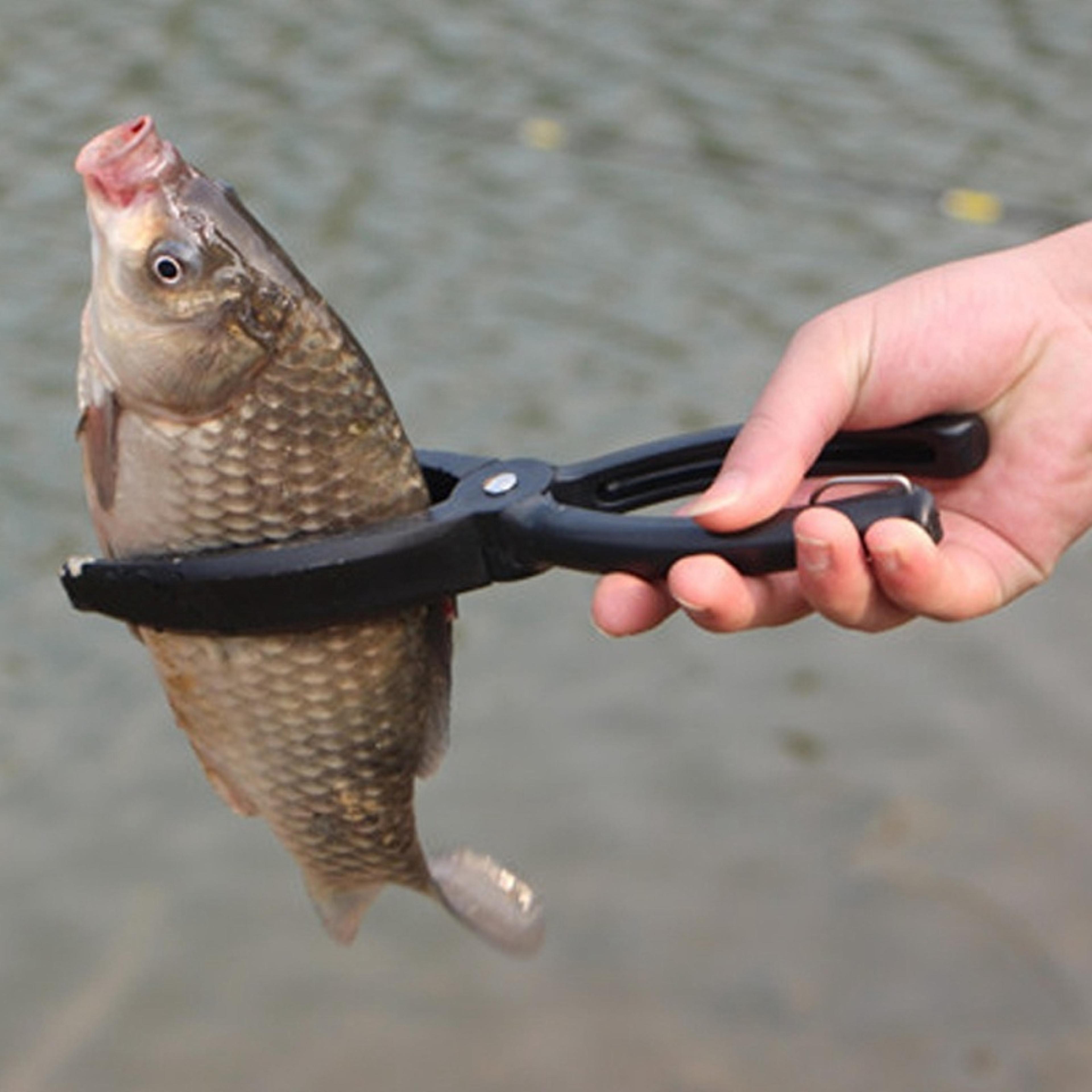 fishing tool with anti slip fish clamp durable fish catching pliers for anglers
