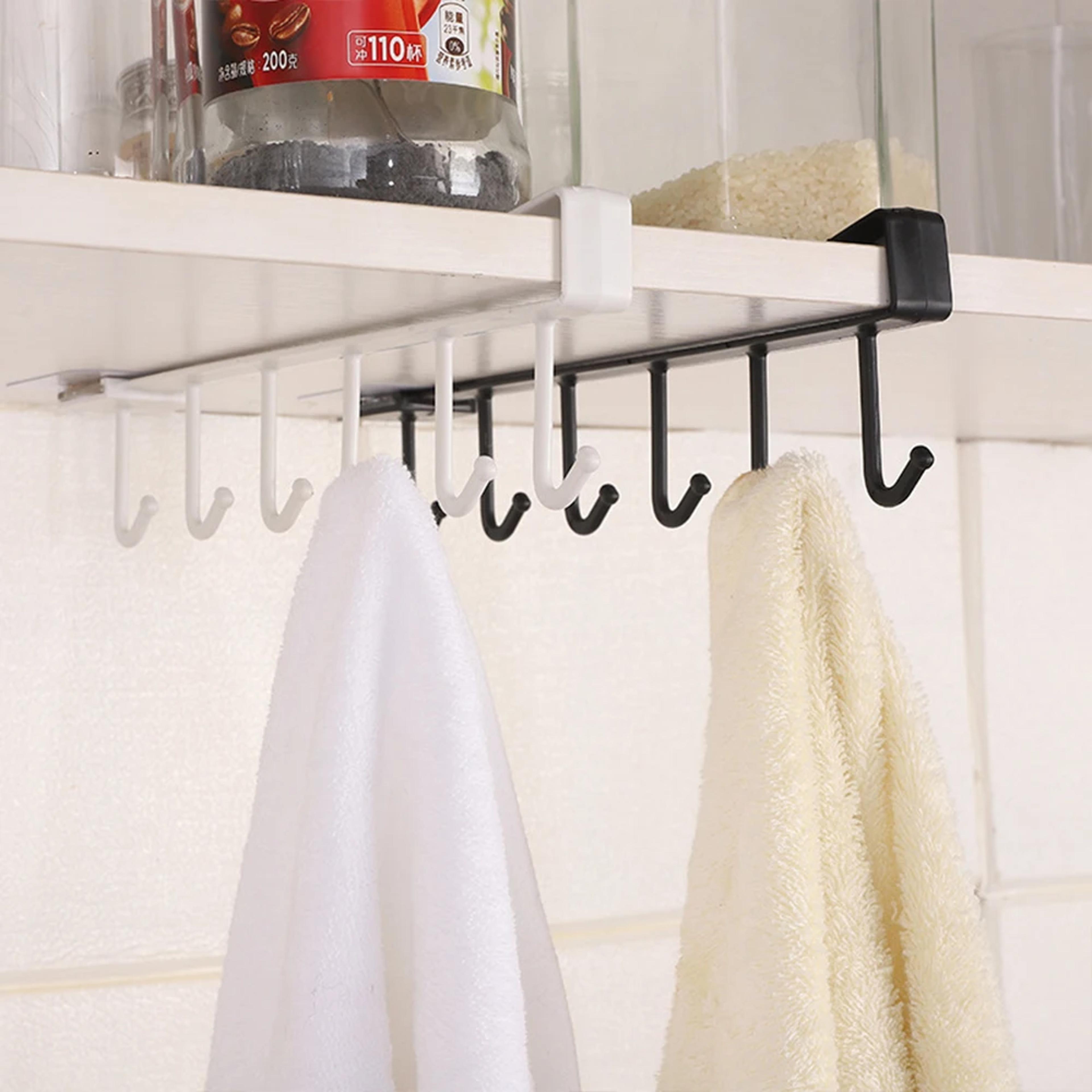 plastic hook coffee cup rack multifunctional kitchen cabinet storage organizer