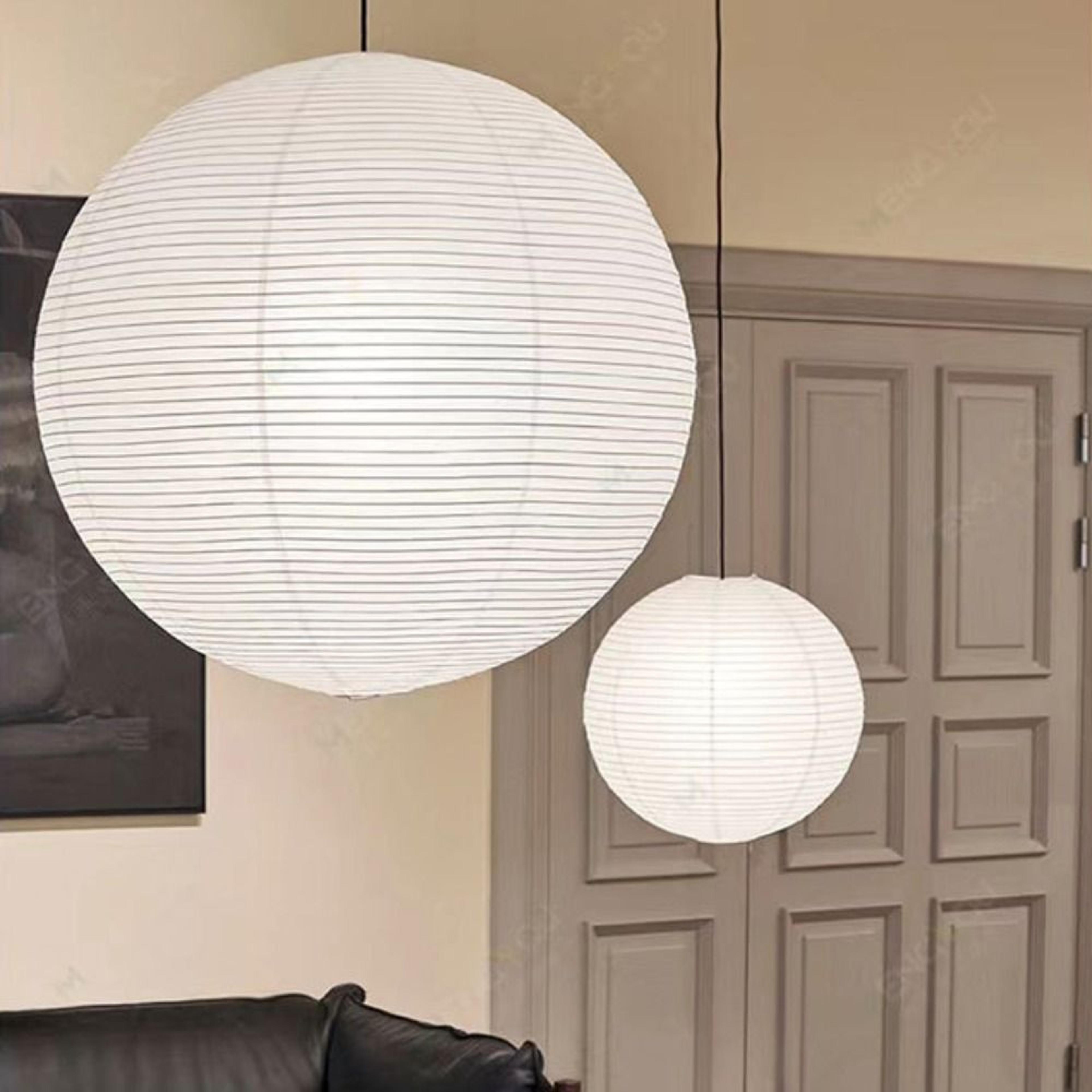 classic modern pendant light cover hanging paper lampshade round ceiling light for home hotel cafe decor