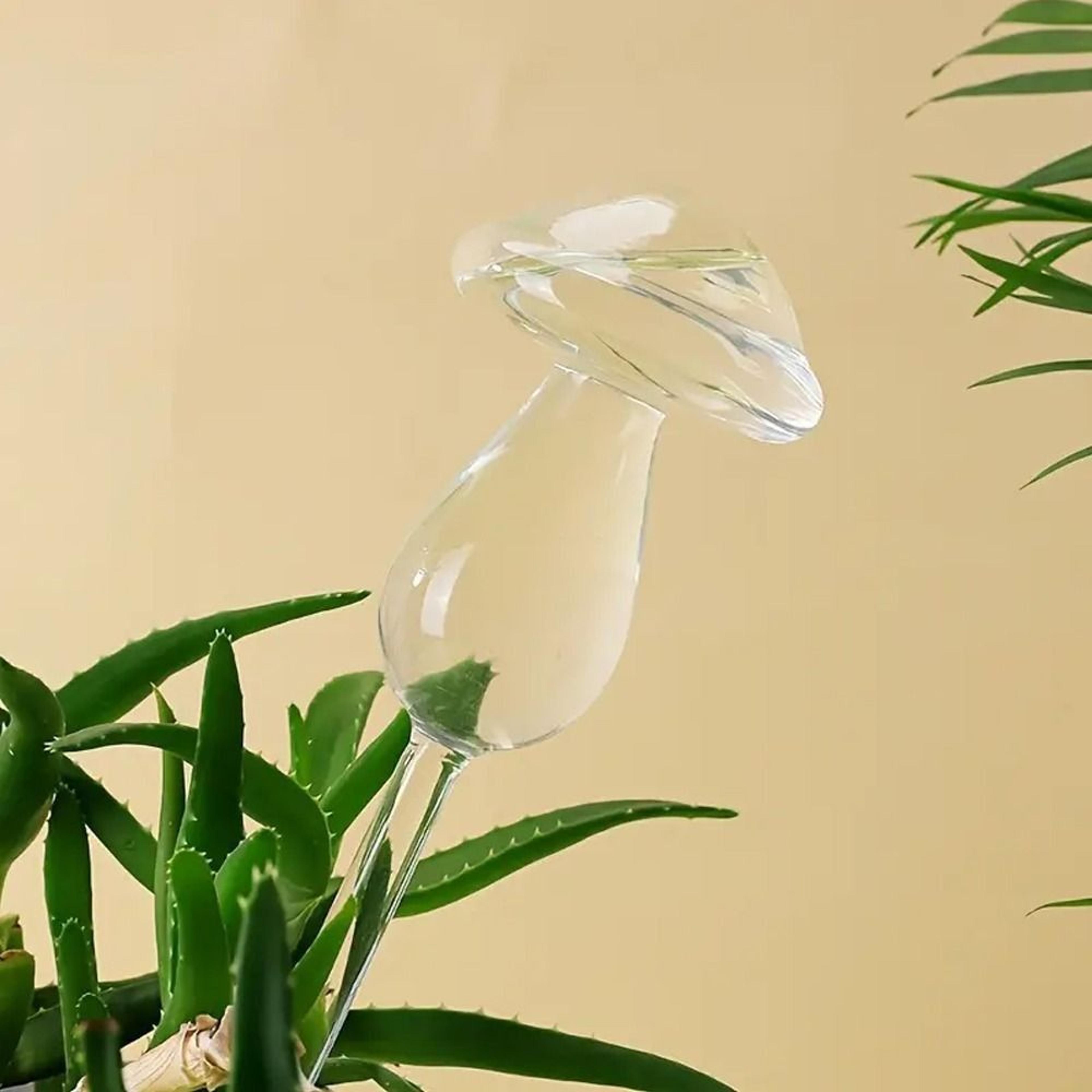 mushroom shape glass plant watering globes self watering drip irrigation system rainbow design